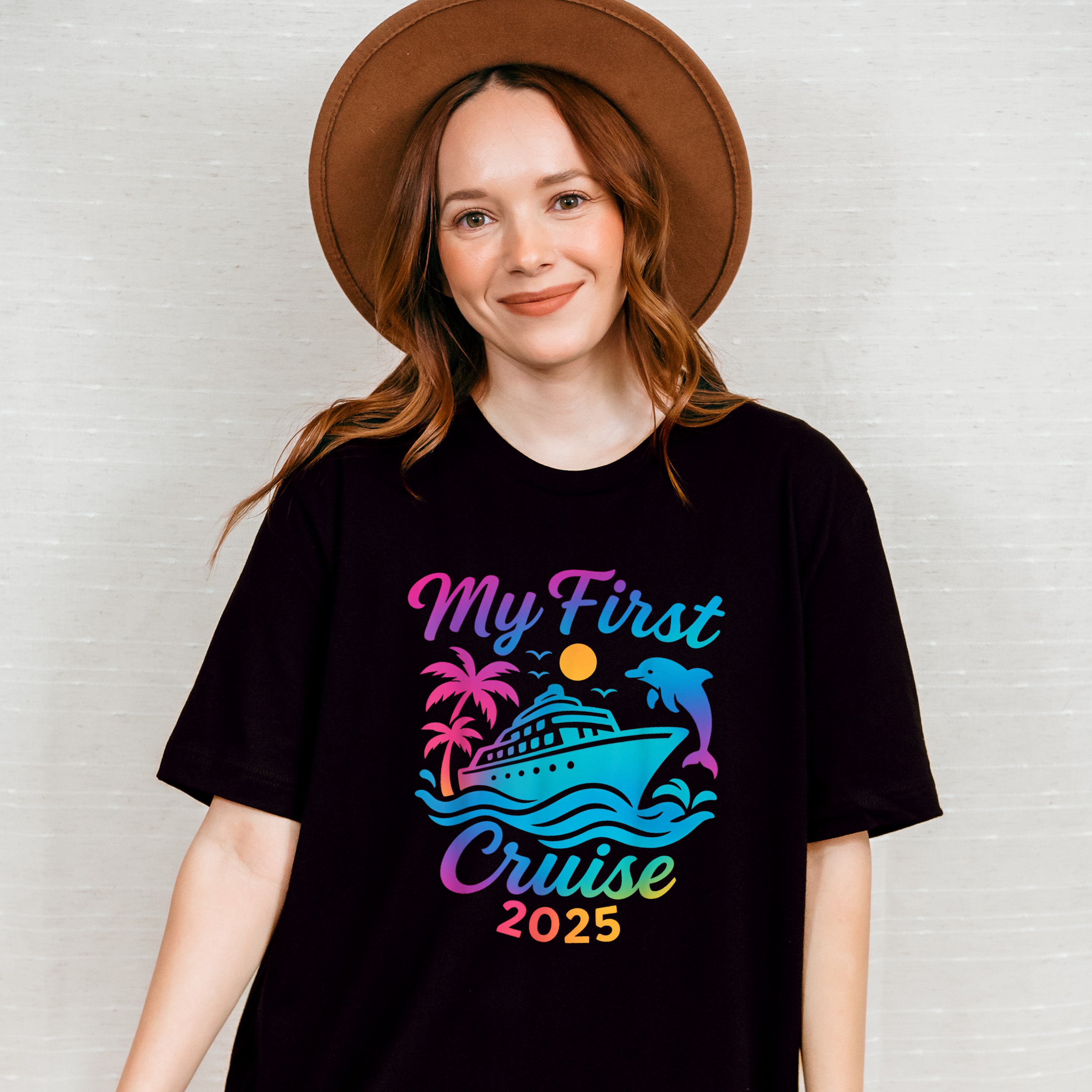 My First Cruise 2025 Gradient Dolphin - Vacation Unisex Crewneck T-Shirt Sweatshirt Hoodie