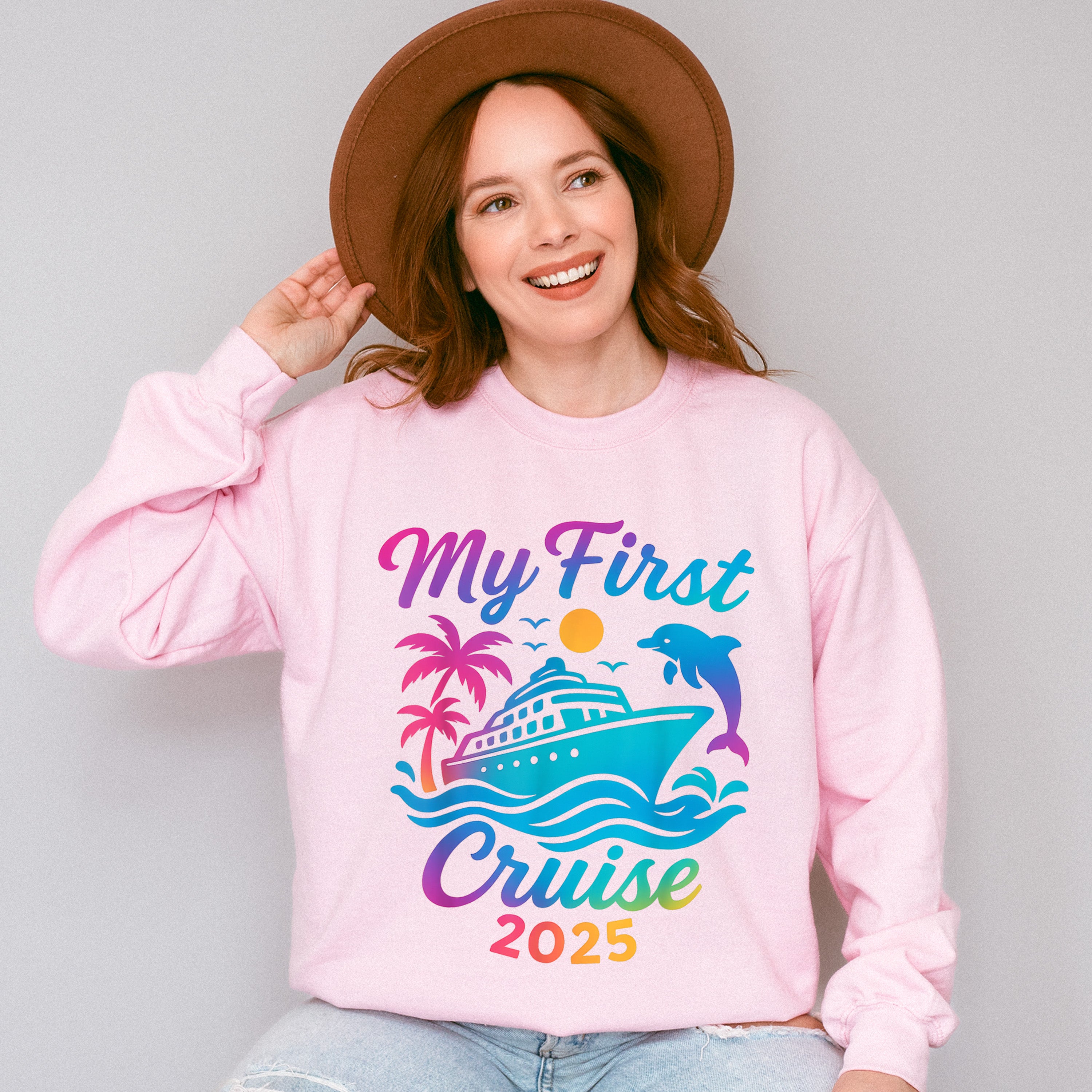 My First Cruise 2025 Gradient Dolphin - Vacation Unisex Crewneck T-Shirt Sweatshirt Hoodie