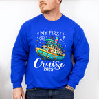 My First Cruise 2025 Blue Ship - Vacation Unisex Crewneck T-Shirt Sweatshirt Hoodie