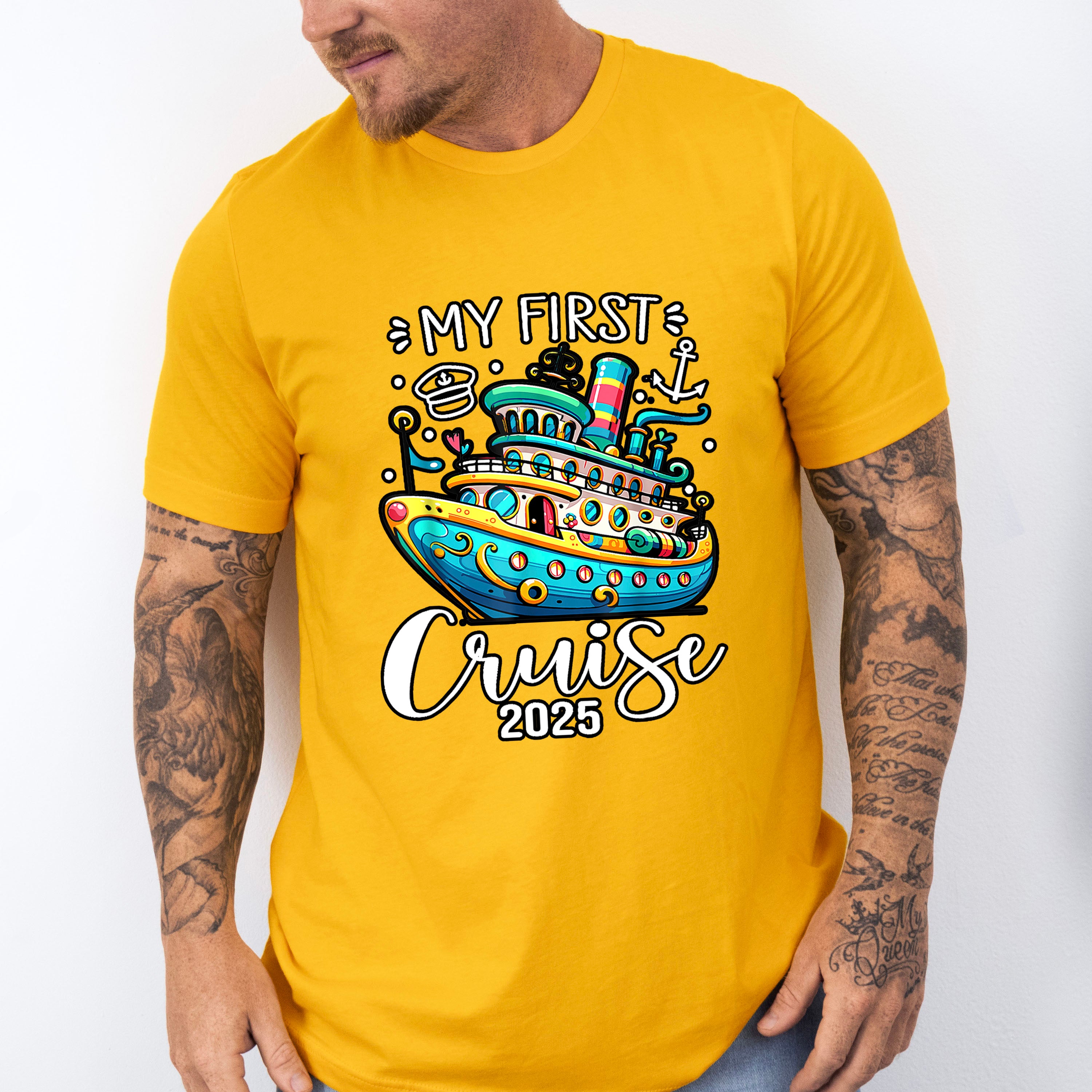 My First Cruise 2025 Blue Ship - Vacation Unisex Crewneck T-Shirt Sweatshirt Hoodie