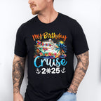 My Birthday Cruise 2025 Palm Trees Design - Vacation Unisex Crewneck T-Shirt Sweatshirt Hoodie