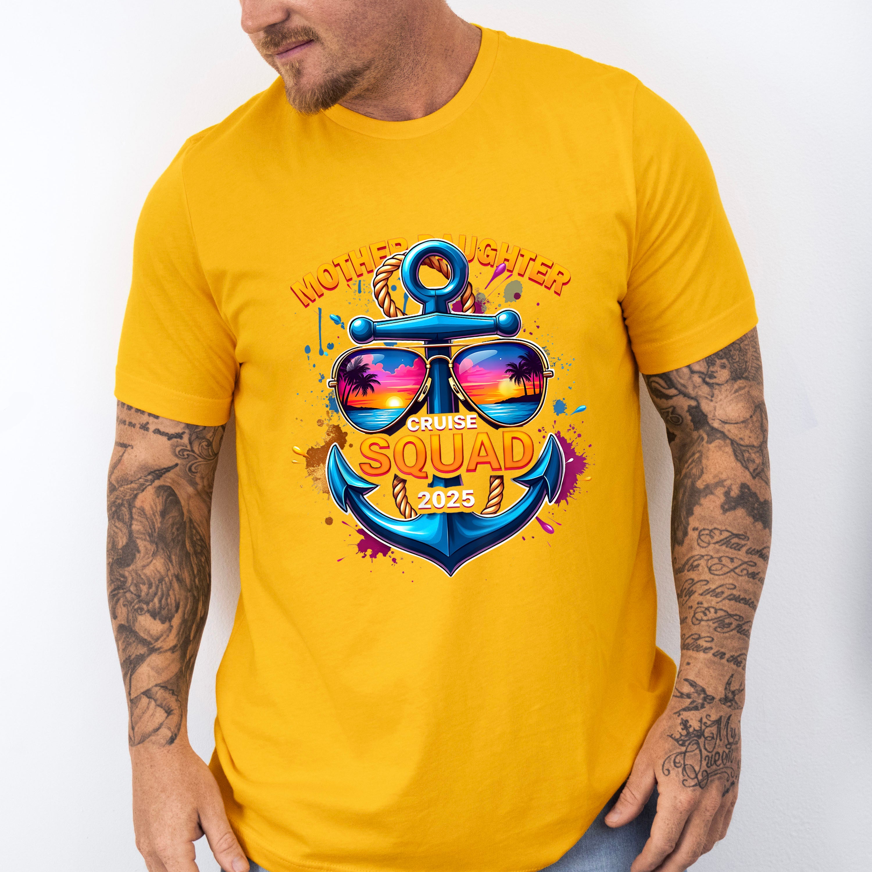 Mother Daughter Cruise Squad 2025 Orange Design - Vacation Unisex Crewneck T-Shirt Sweatshirt Hoodie