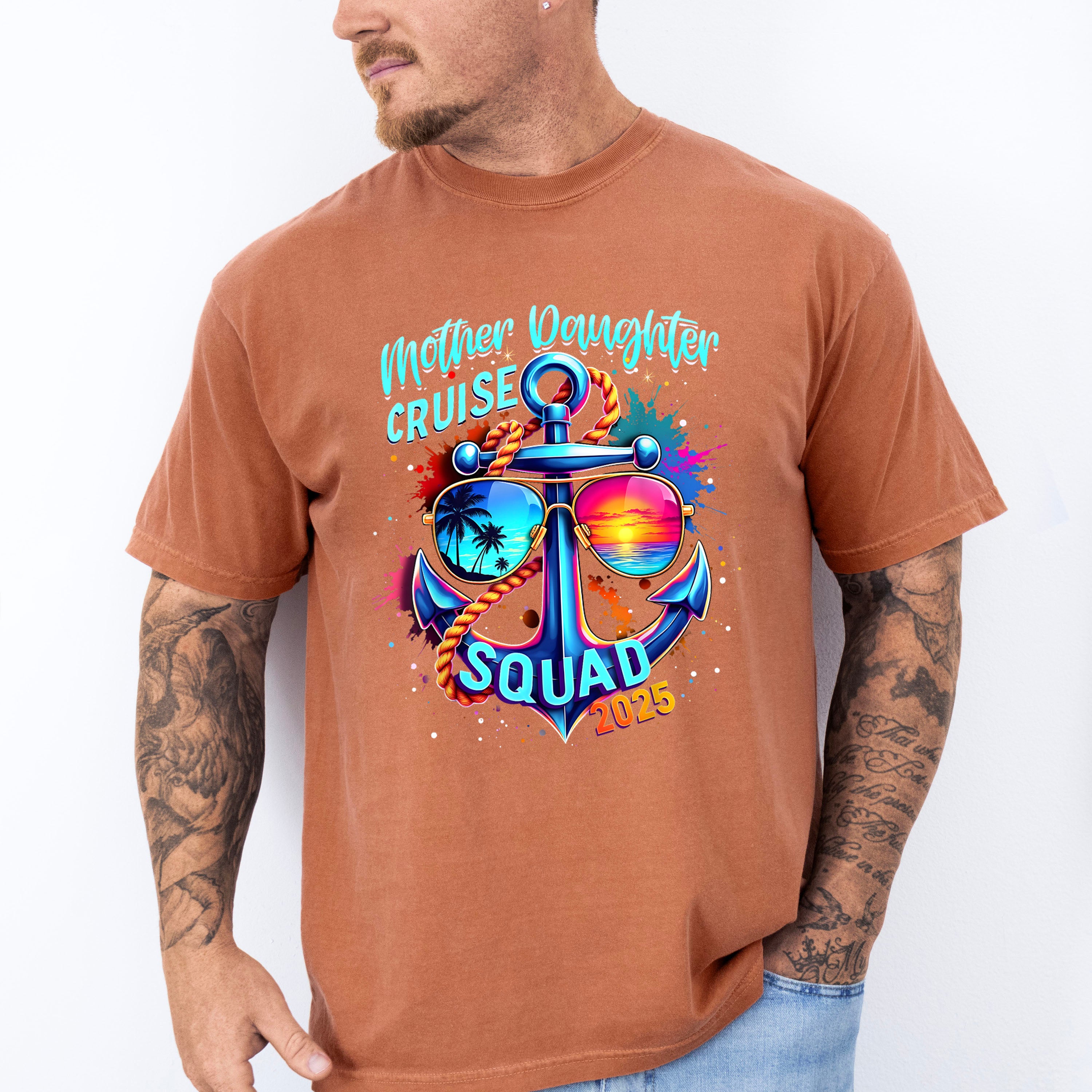 Mother Daughter Cruise Squad 2025 Blue Design - Vacation Unisex Crewneck T-Shirt Sweatshirt Hoodie