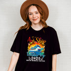 Aw Ship It's A Family Trip 2025 Sunset Design - Vacation Unisex Crewneck T-Shirt Sweatshirt Hoodie