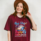 Aw Ship It's A Family Trip 2025 Gradient Text - Vacation Unisex Crewneck T-Shirt Sweatshirt Hoodie