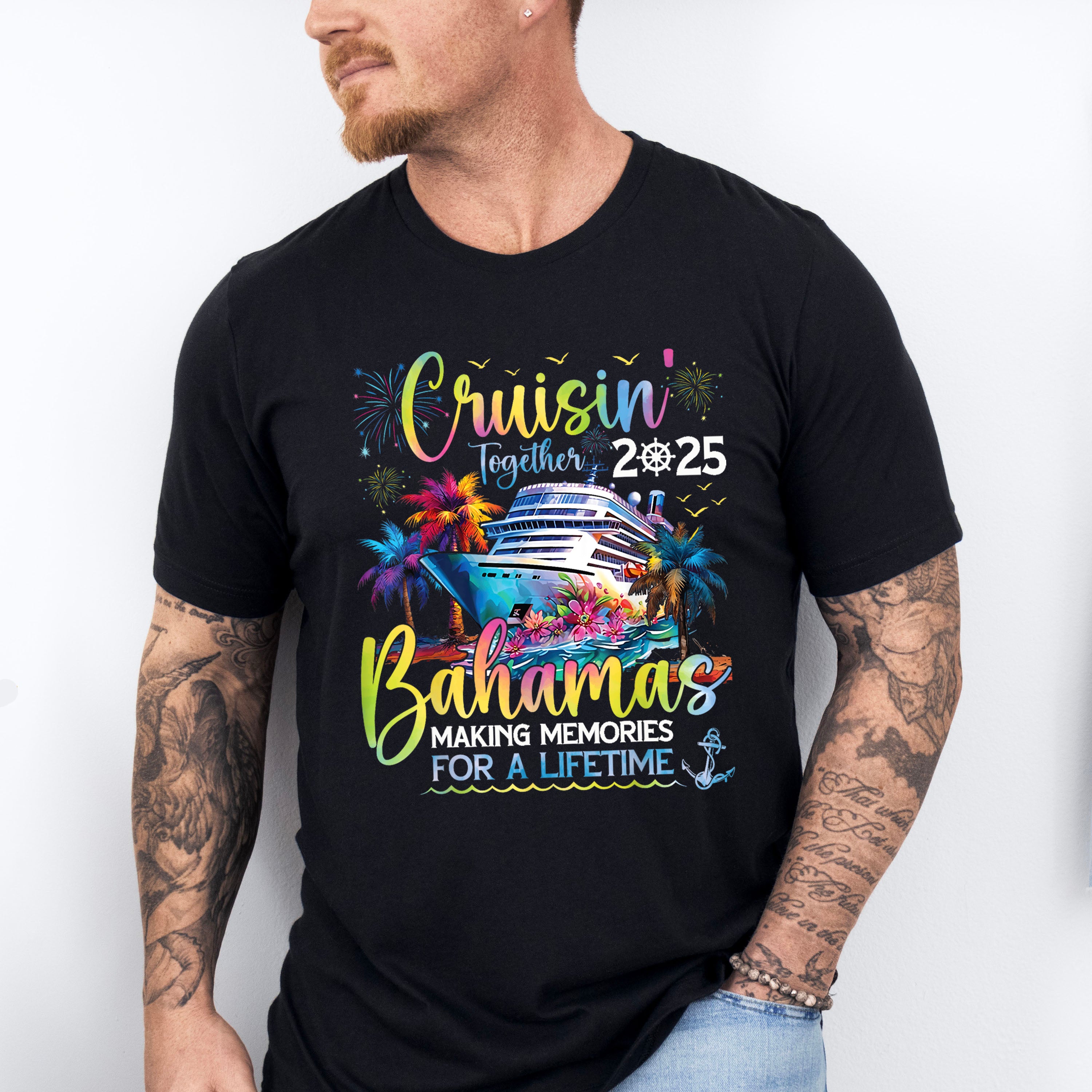 Cruisin' Together 2025 Bahamas Design - Vacation Unisex Crewneck T-Shirt Sweatshirt Hoodie