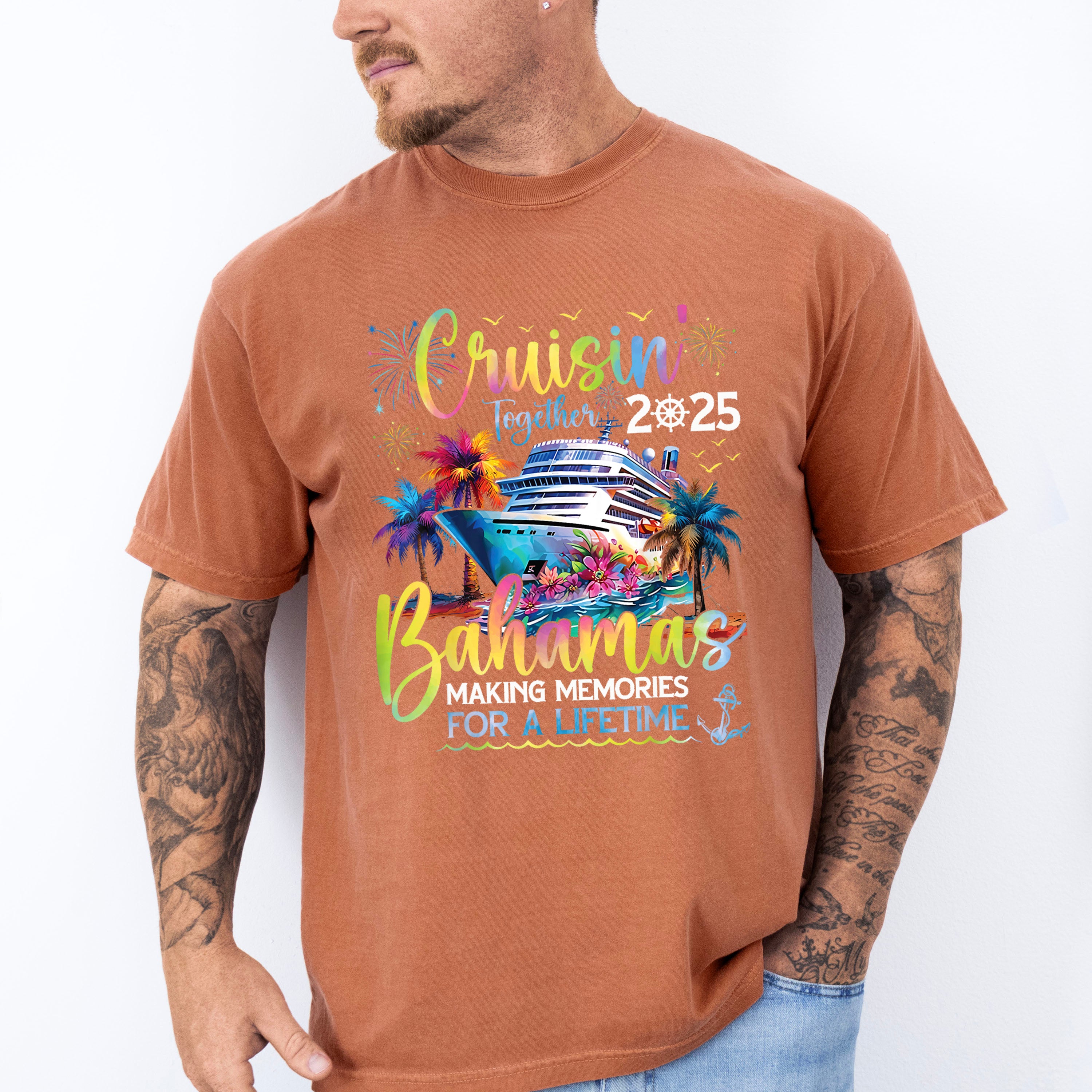 Cruisin' Together 2025 Bahamas Design - Vacation Unisex Crewneck T-Shirt Sweatshirt Hoodie