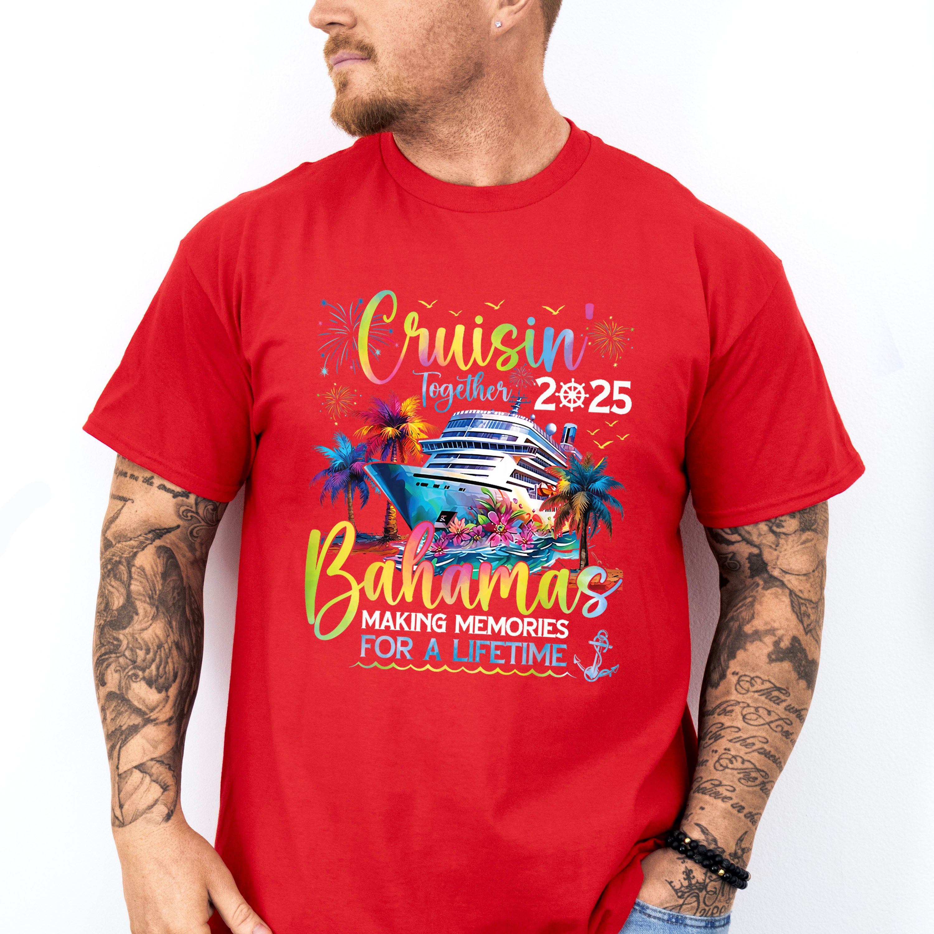 Cruisin' Together 2025 Bahamas Design - Vacation Unisex Crewneck T-Shirt Sweatshirt Hoodie
