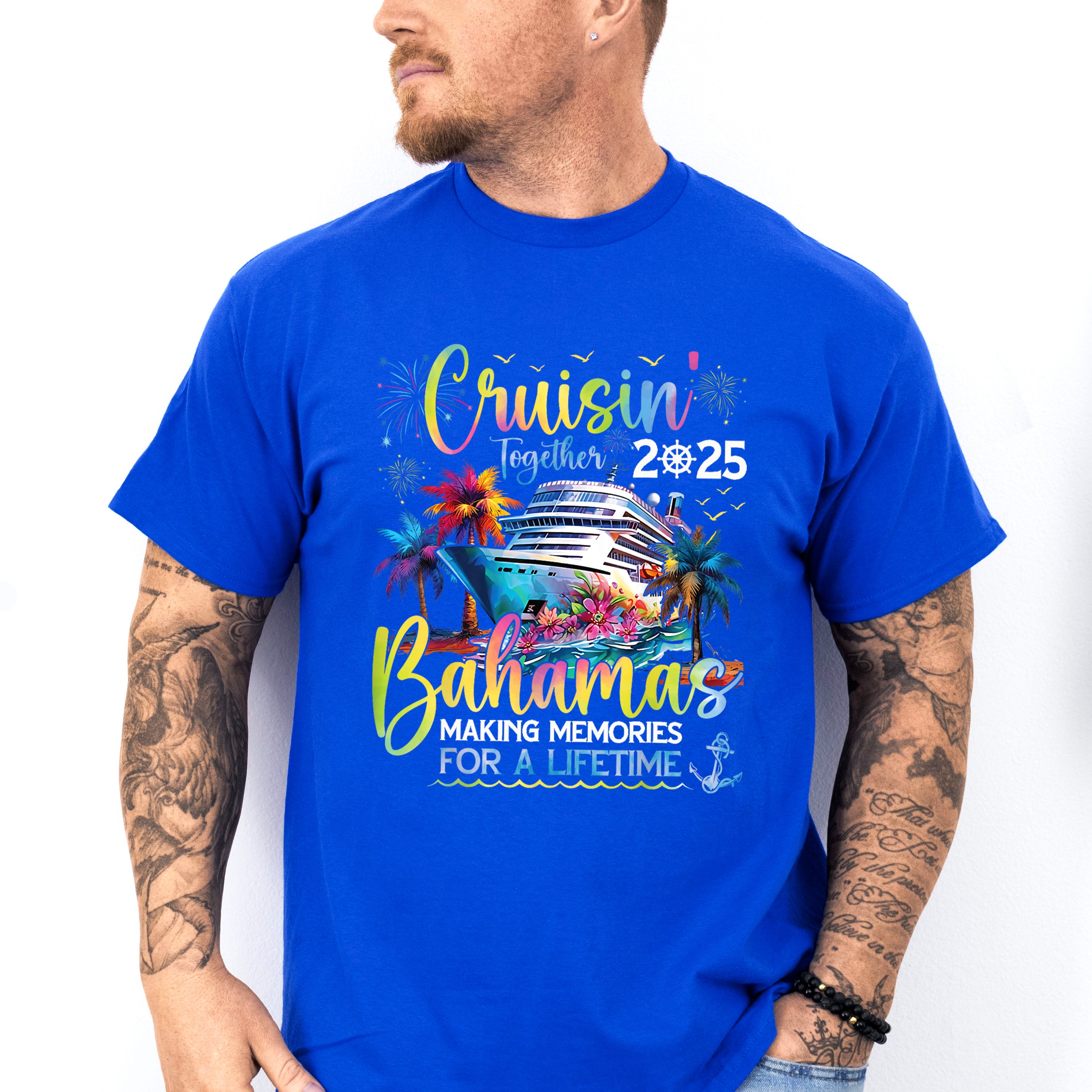 Cruisin' Together 2025 Bahamas Design - Vacation Unisex Crewneck T-Shirt Sweatshirt Hoodie