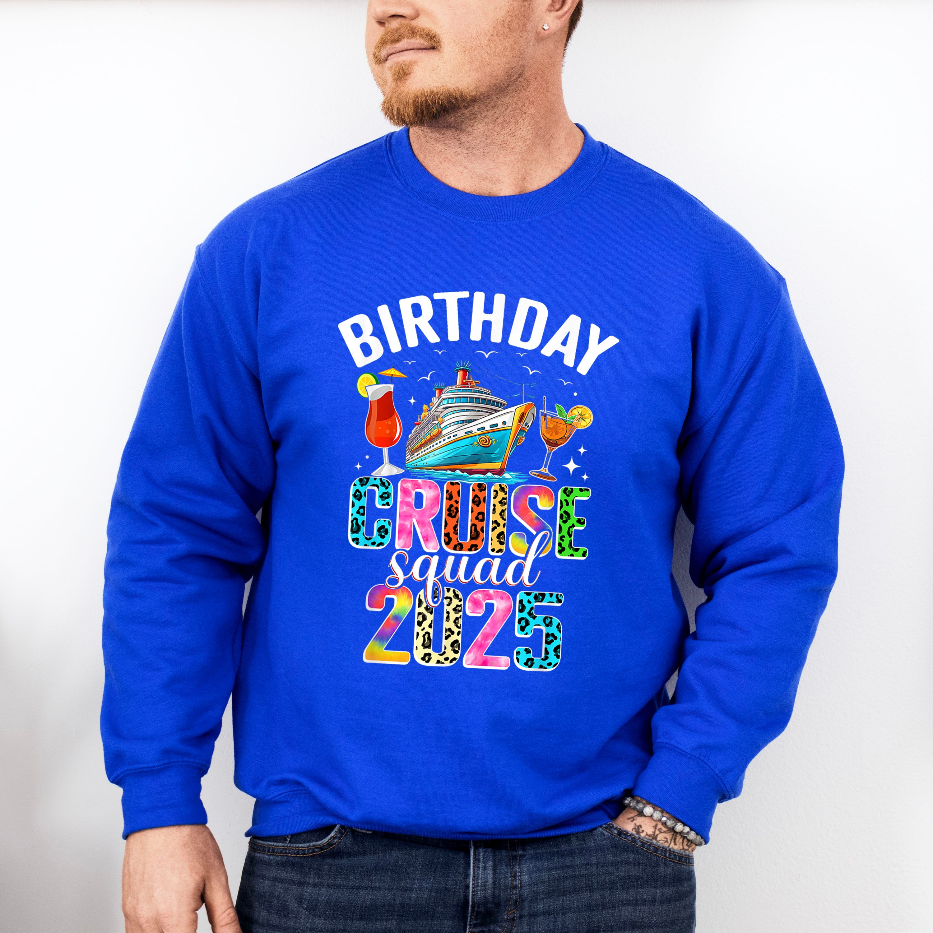 Birthday Cruise Squad 2025 Design - Vacation Unisex Crewneck T-Shirt Sweatshirt Hoodie