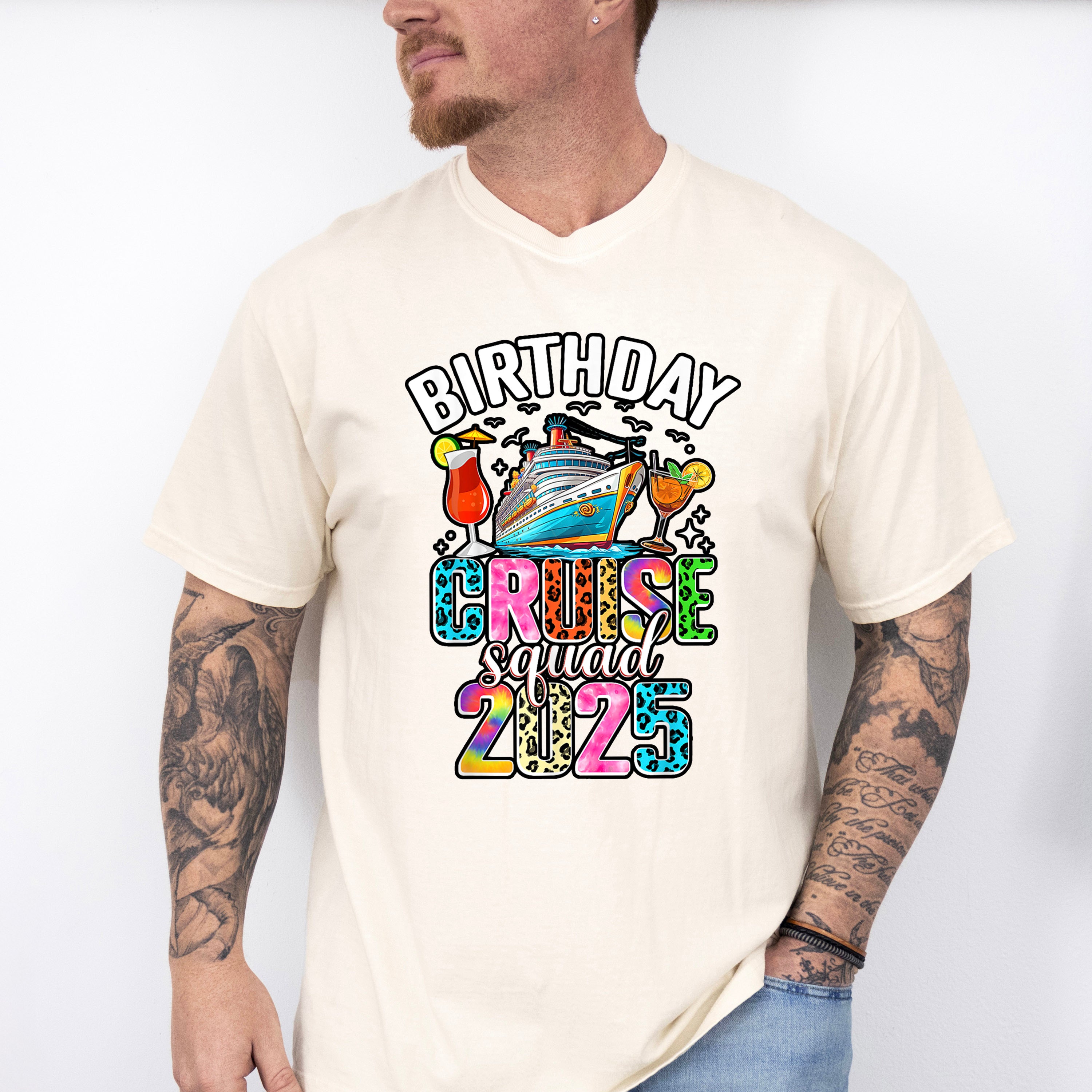 Birthday Cruise Squad 2025 Design - Vacation Unisex Crewneck T-Shirt Sweatshirt Hoodie