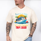 Board The Ship It's A Family Trip 2025 Yellow & Red - Vacation Unisex Crewneck T-Shirt Sweatshirt Hoodie