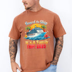 Board The Ship It's A Family Trip 2025 Yellow & Red - Vacation Unisex Crewneck T-Shirt Sweatshirt Hoodie