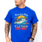 Board The Ship It's A Family Trip 2025 Yellow & Red - Vacation Unisex Crewneck T-Shirt Sweatshirt Hoodie