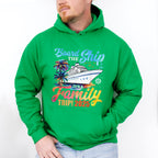 Board The Ship It's A Family Trip 2025 White Ship - Vacation Unisex Crewneck T-Shirt Sweatshirt Hoodie