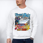 Board The Ship It's A Family Trip 2025 White Ship - Vacation Unisex Crewneck T-Shirt Sweatshirt Hoodie