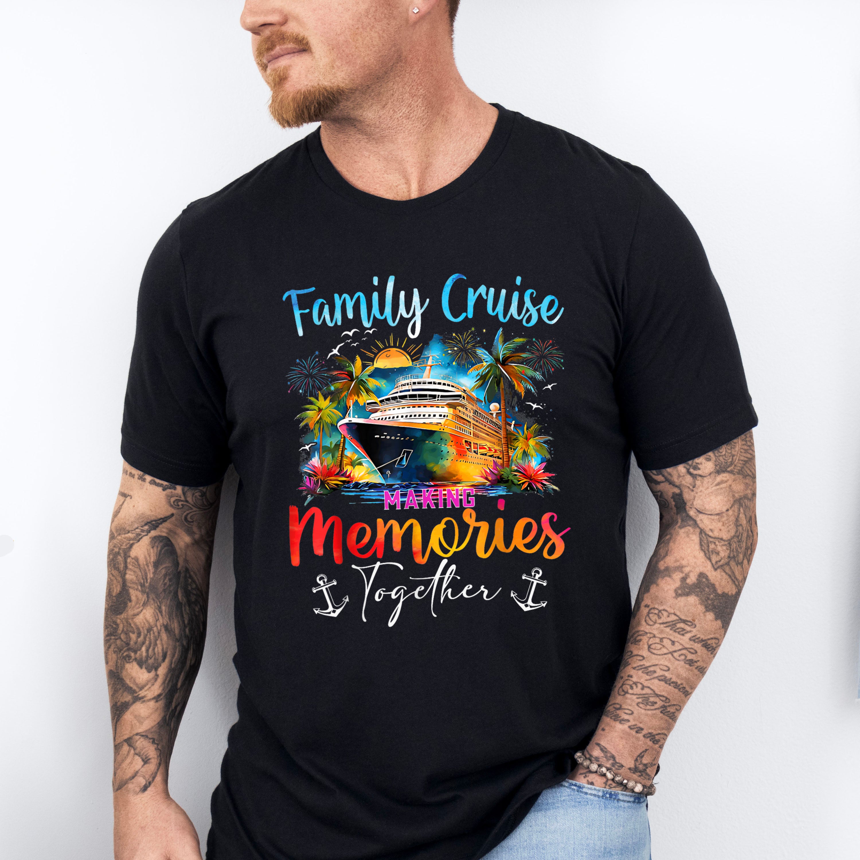 Family Cruise Making Memories Together Anchor Design - Vacation Unisex Crewneck T-Shirt Sweatshirt Hoodie