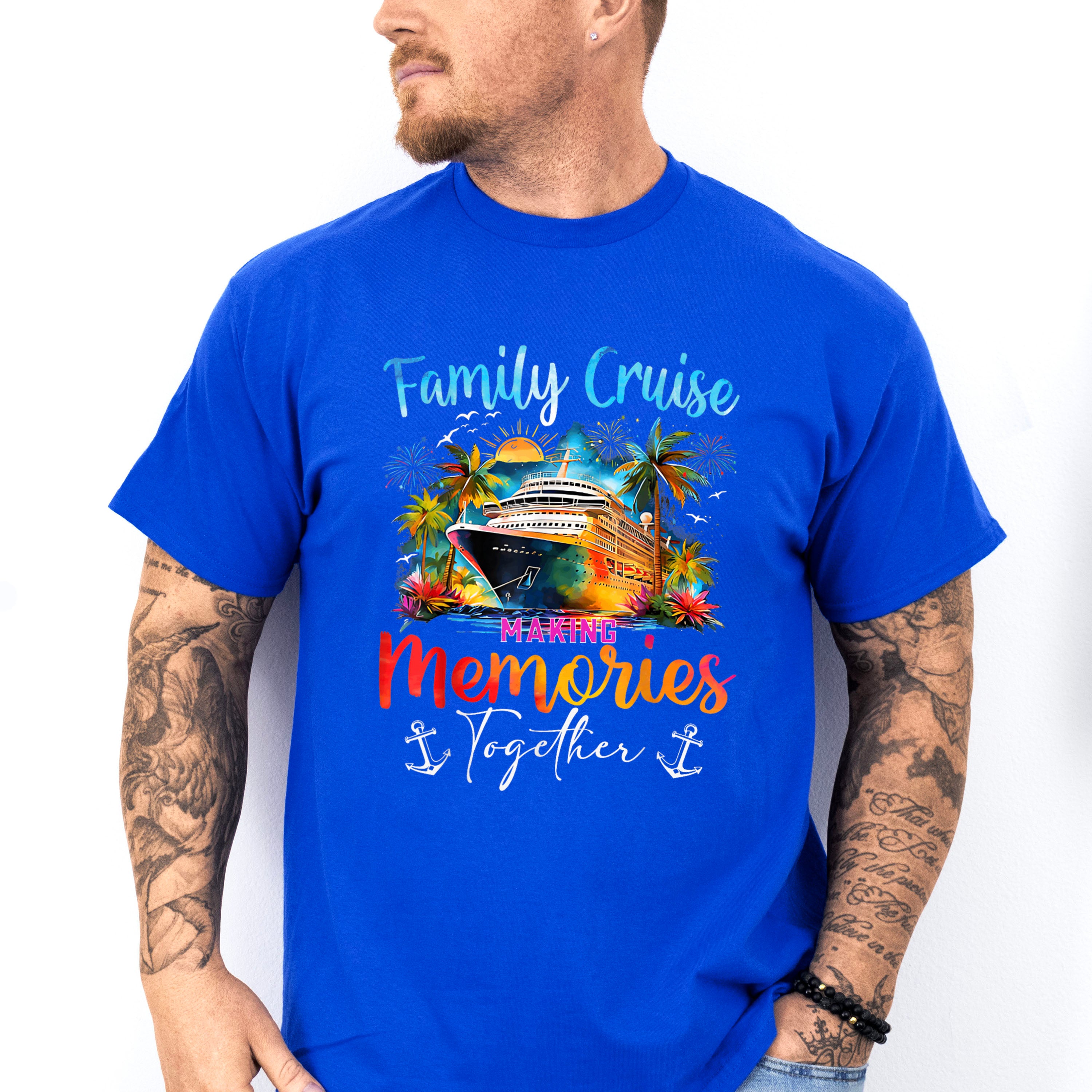 Family Cruise Making Memories Together Anchor Design - Vacation Unisex Crewneck T-Shirt Sweatshirt Hoodie