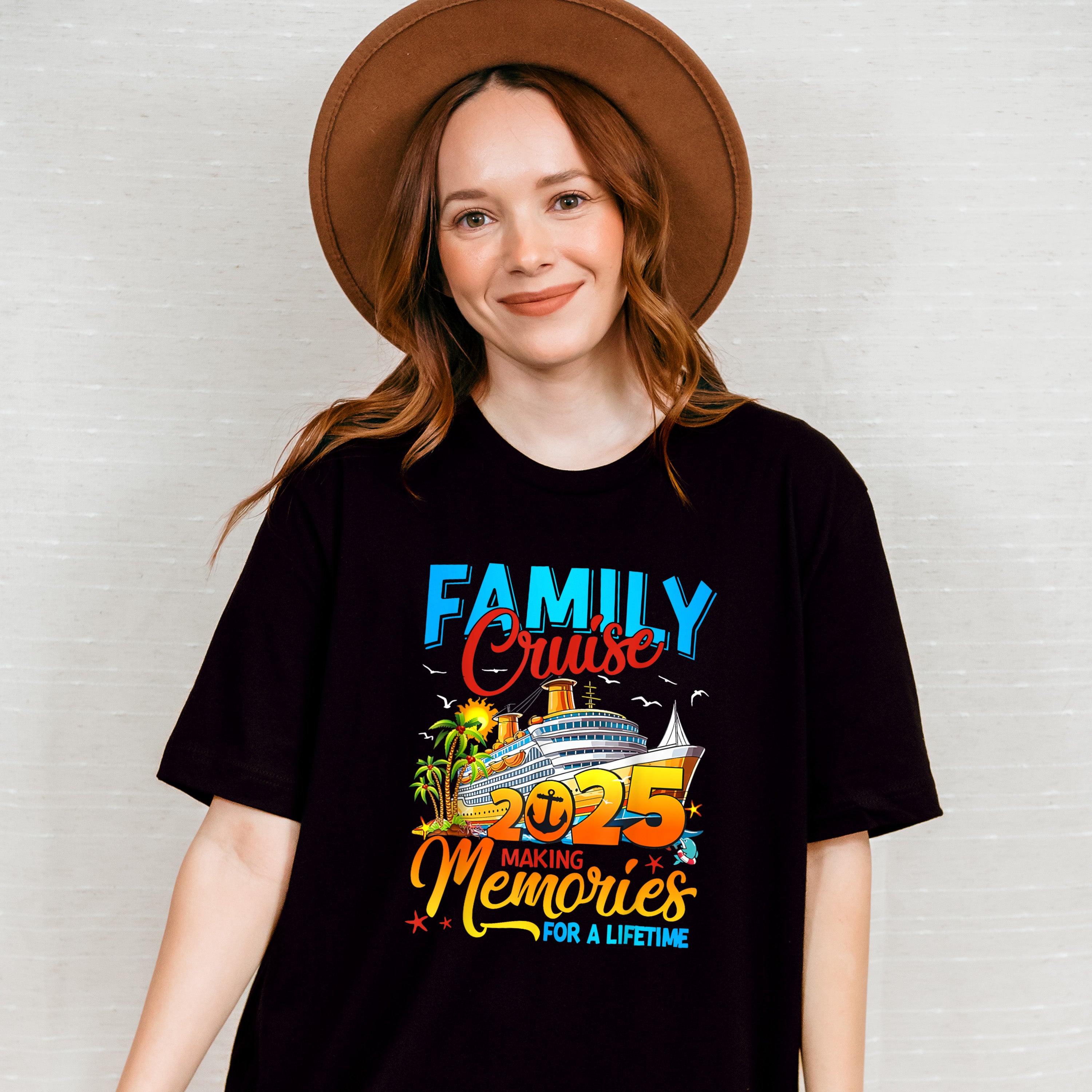 Family Cruise 2025 Blue &amp; Red - Vacation Unisex Crewneck T-Shirt Sweatshirt Hoodie