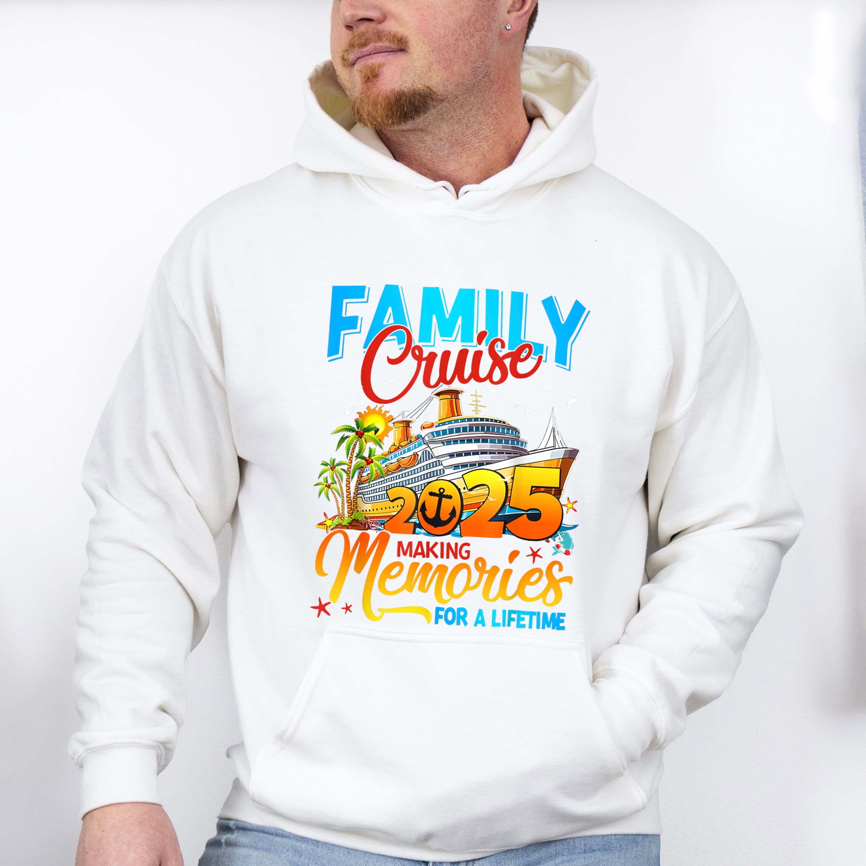 Family Cruise 2025 Blue &amp; Red - Vacation Unisex Crewneck T-Shirt Sweatshirt Hoodie