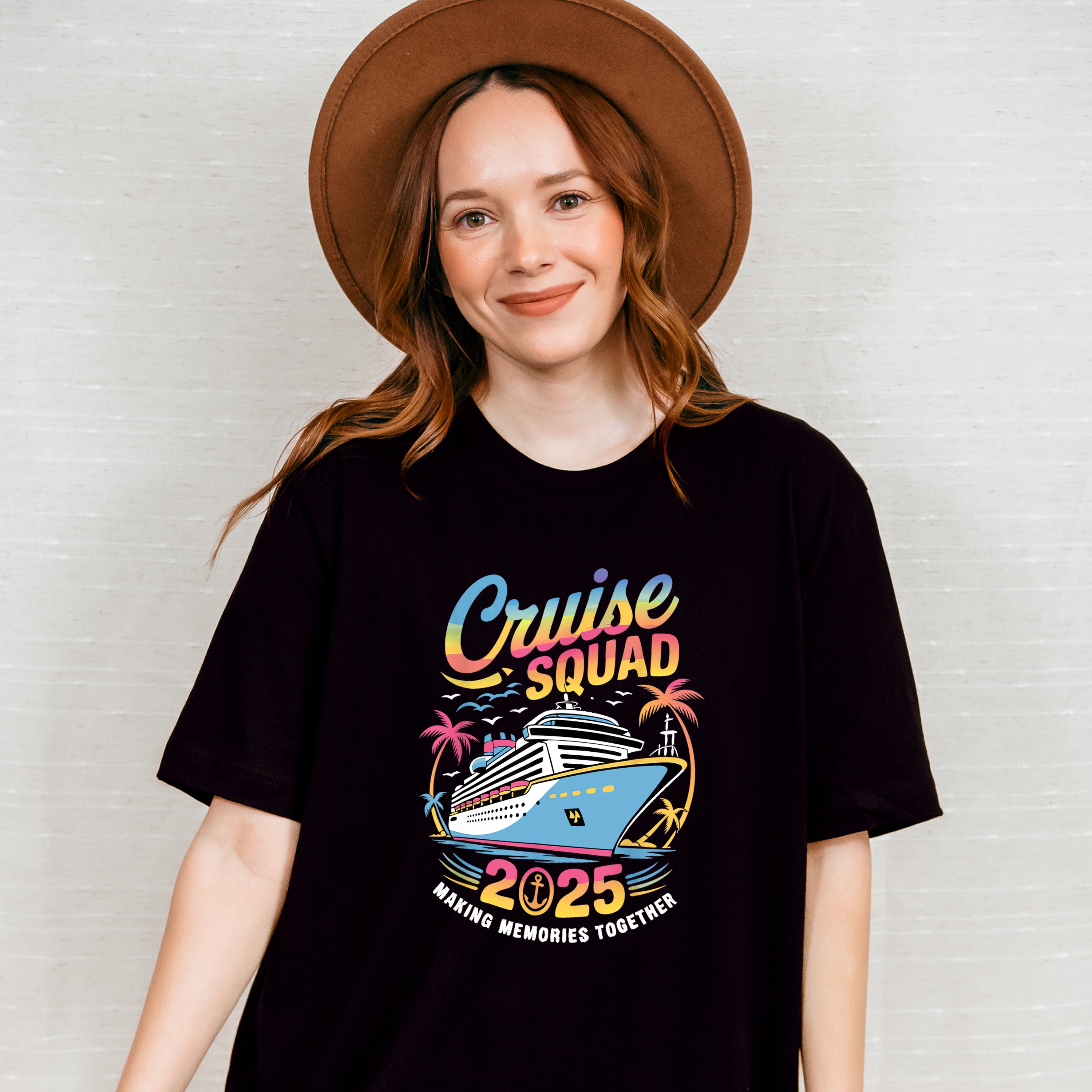 Cruise Squad 2025 Colorful Trees - Vacation Unisex Crewneck T-Shirt Sweatshirt Hoodie