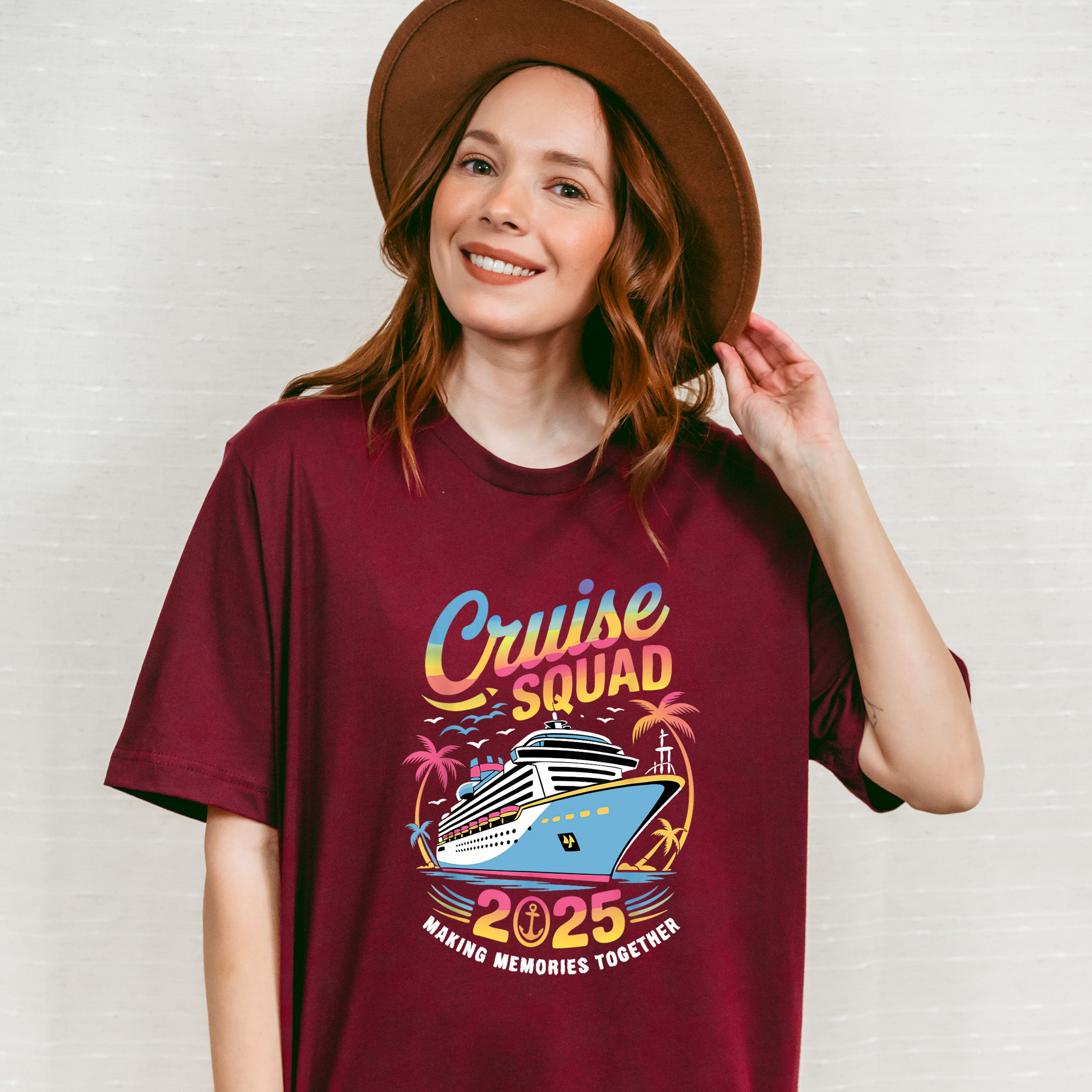 Cruise Squad 2025 Colorful Trees - Vacation Unisex Crewneck T-Shirt Sweatshirt Hoodie