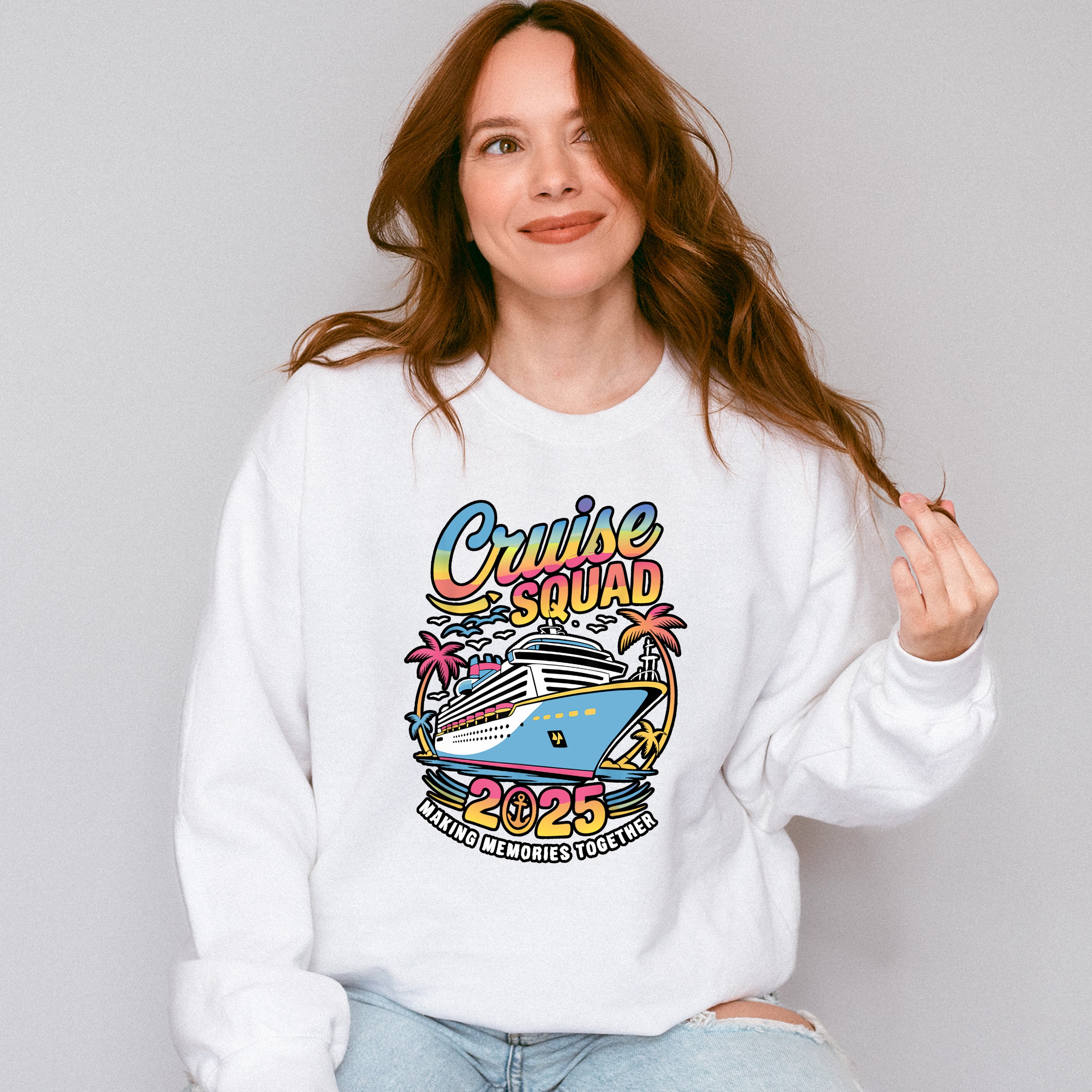 Cruise Squad 2025 Colorful Trees - Vacation Unisex Crewneck T-Shirt Sweatshirt Hoodie