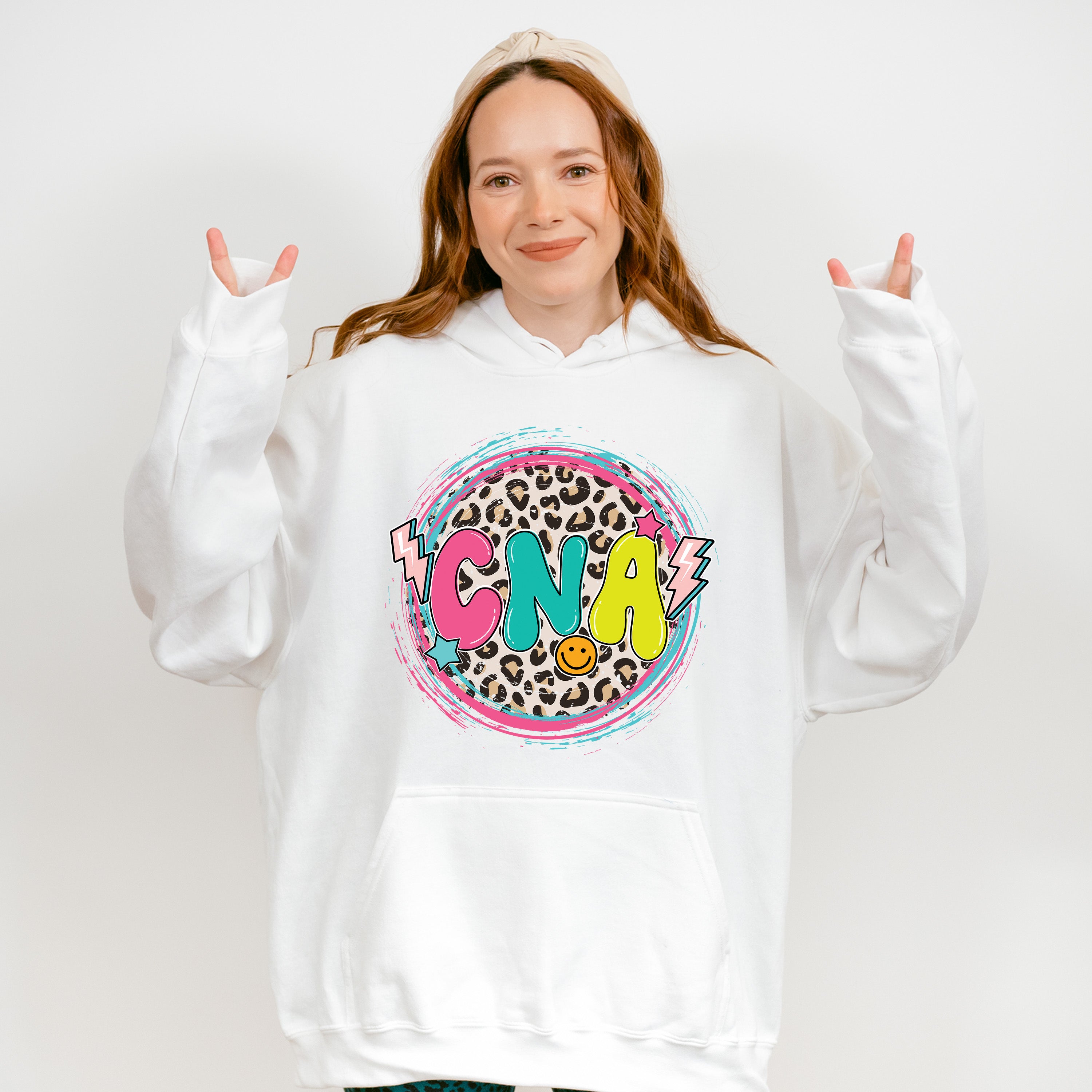 CNA Leopard Lightning Design - CNA Unisex Crewneck T-Shirt Sweatshirt Hoodie