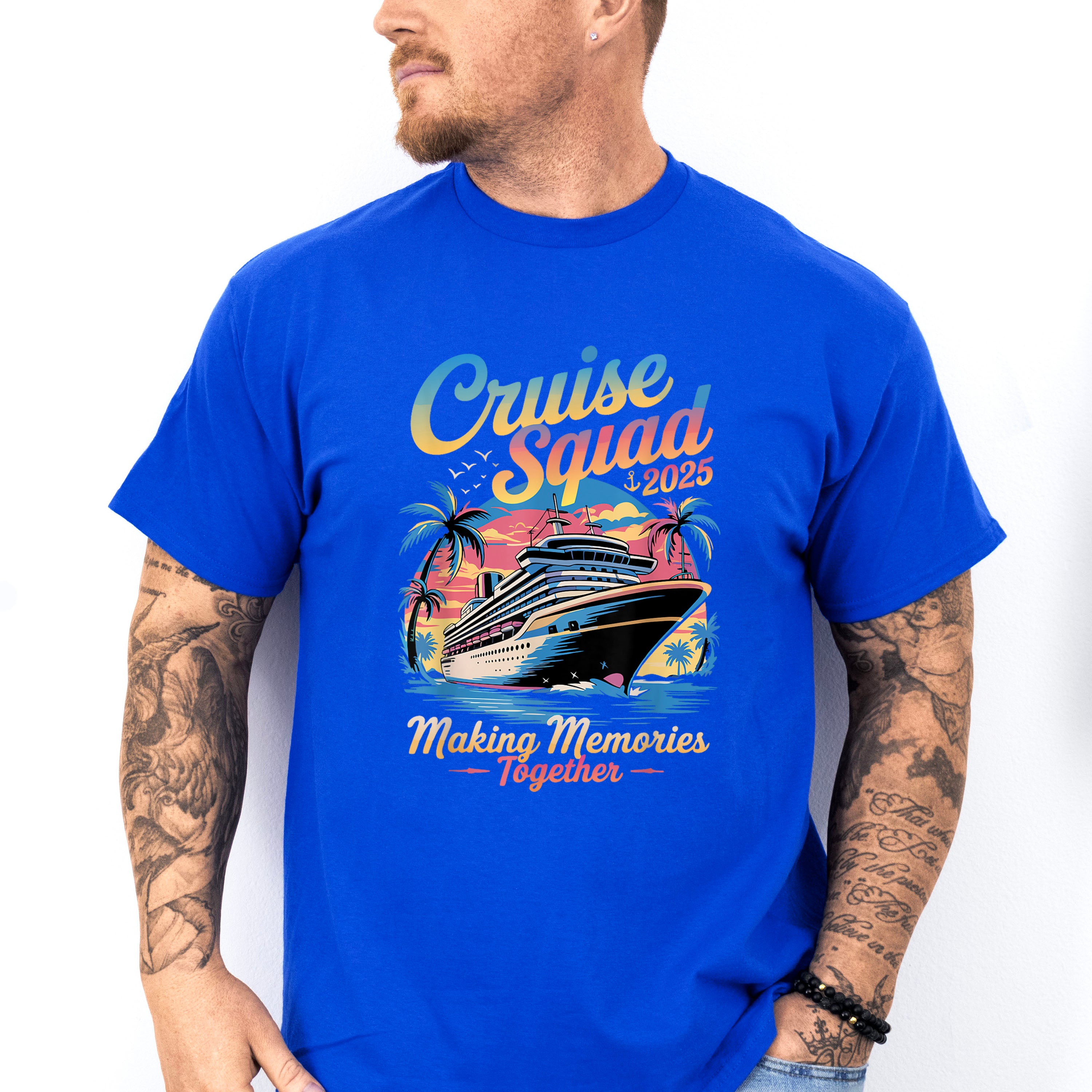 Cruise Squad 2025 Sunset Design - Vacation Unisex Crewneck T-Shirt Sweatshirt Hoodie