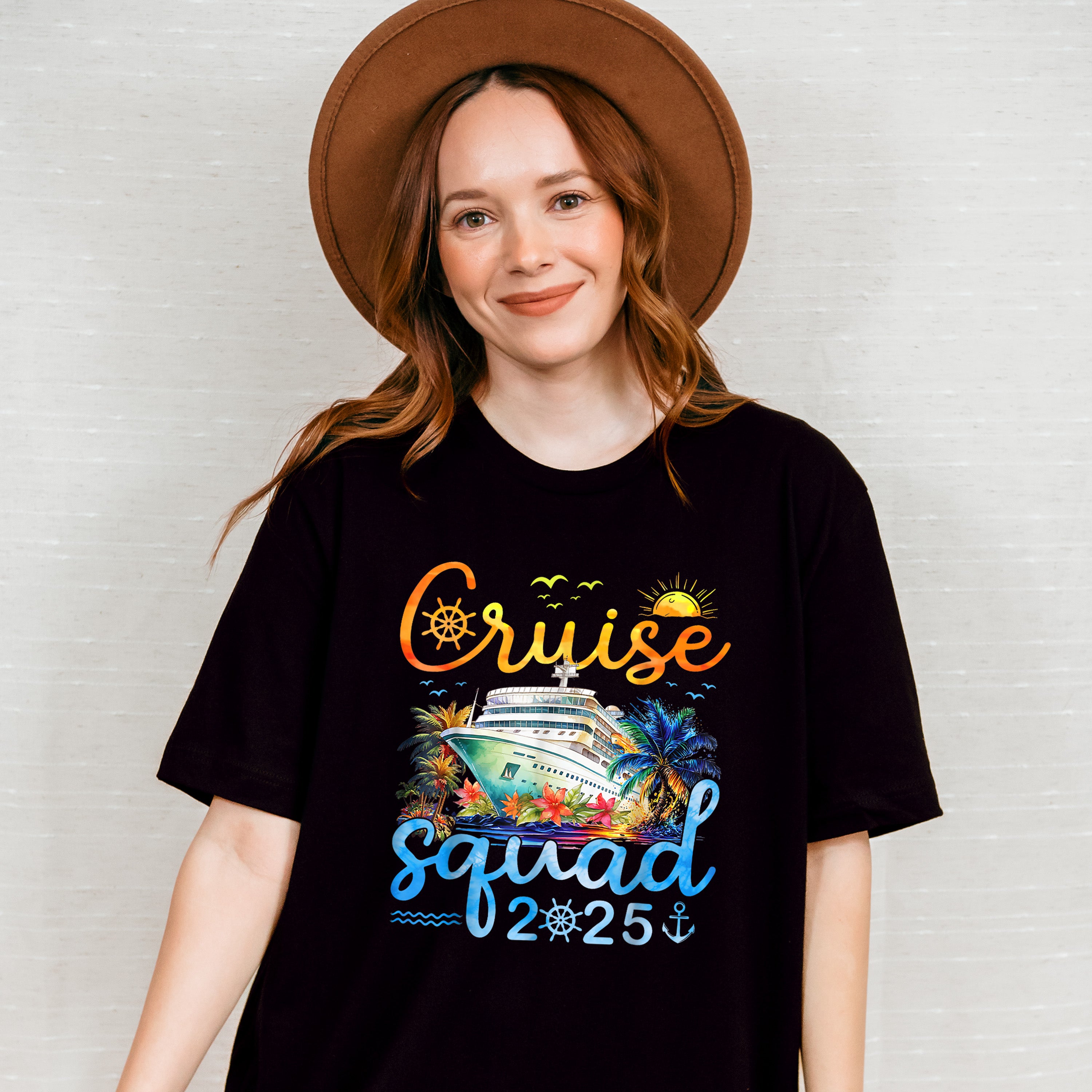Cruise Squad 2025 Yellow &amp; Blue - Vacation Unisex Crewneck T-Shirt Sweatshirt Hoodie