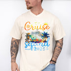 Cruise Squad 2025 Yellow & Blue - Vacation Unisex Crewneck T-Shirt Sweatshirt Hoodie