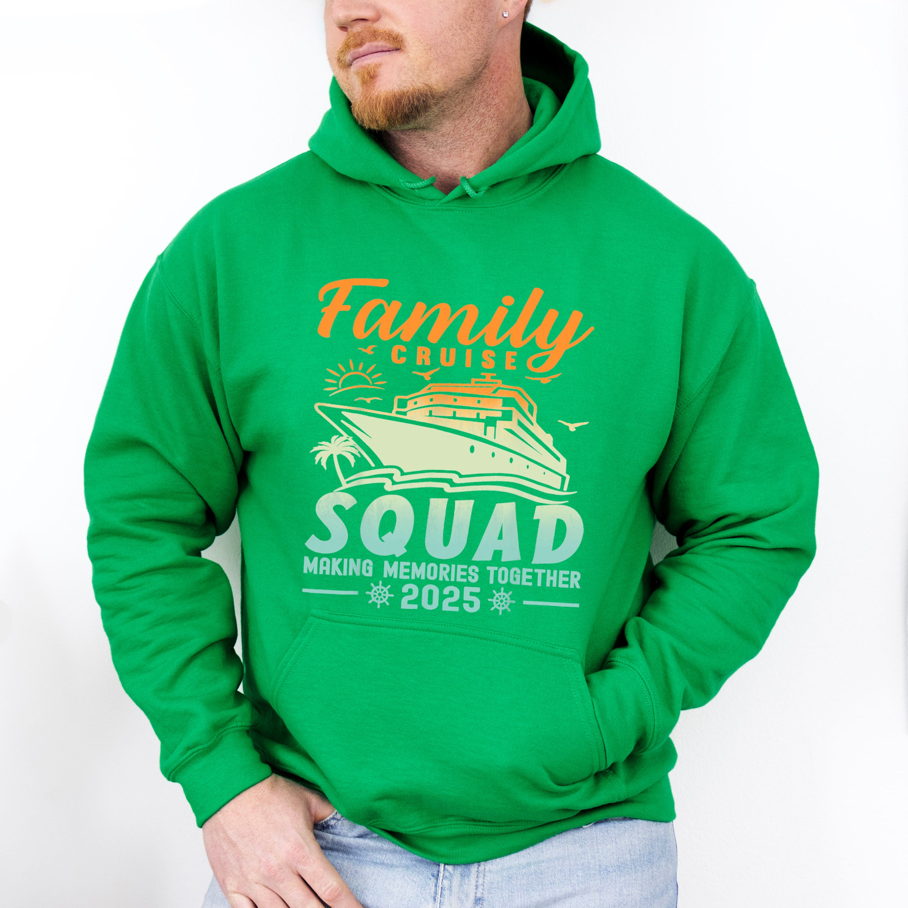 Family Cruise Squad Yellow &amp; Blue Gradient - Vacation Unisex Crewneck T-Shirt Sweatshirt Hoodie