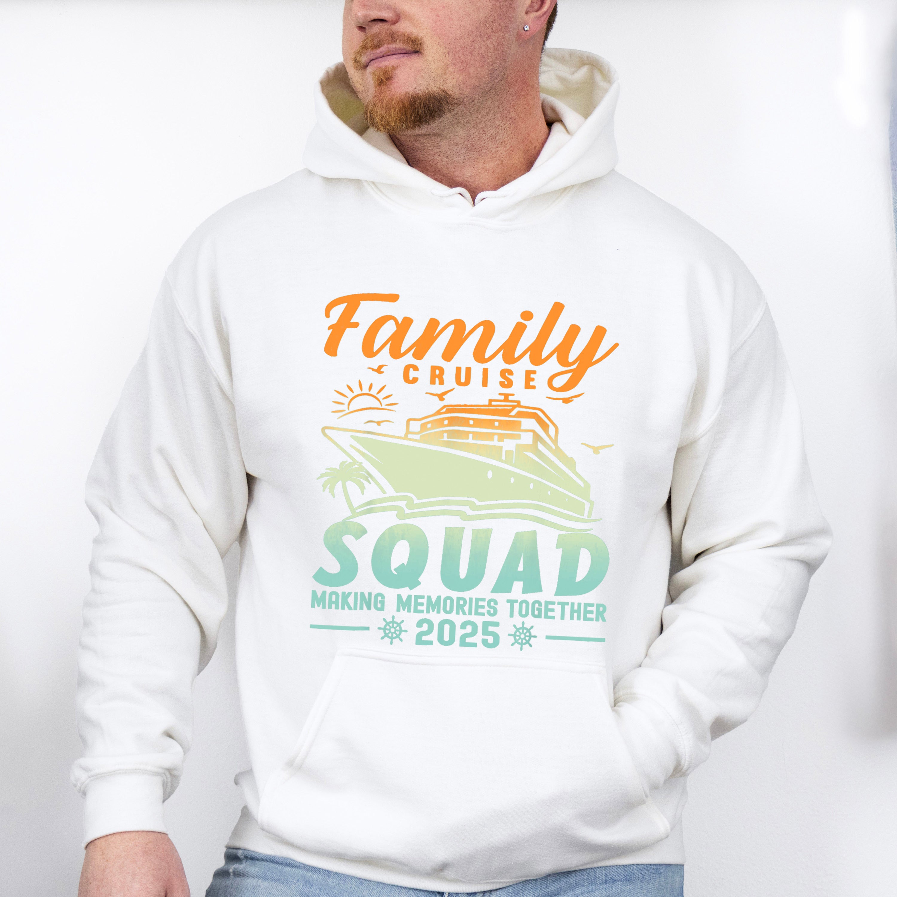 Family Cruise Squad Yellow &amp; Blue Gradient - Vacation Unisex Crewneck T-Shirt Sweatshirt Hoodie