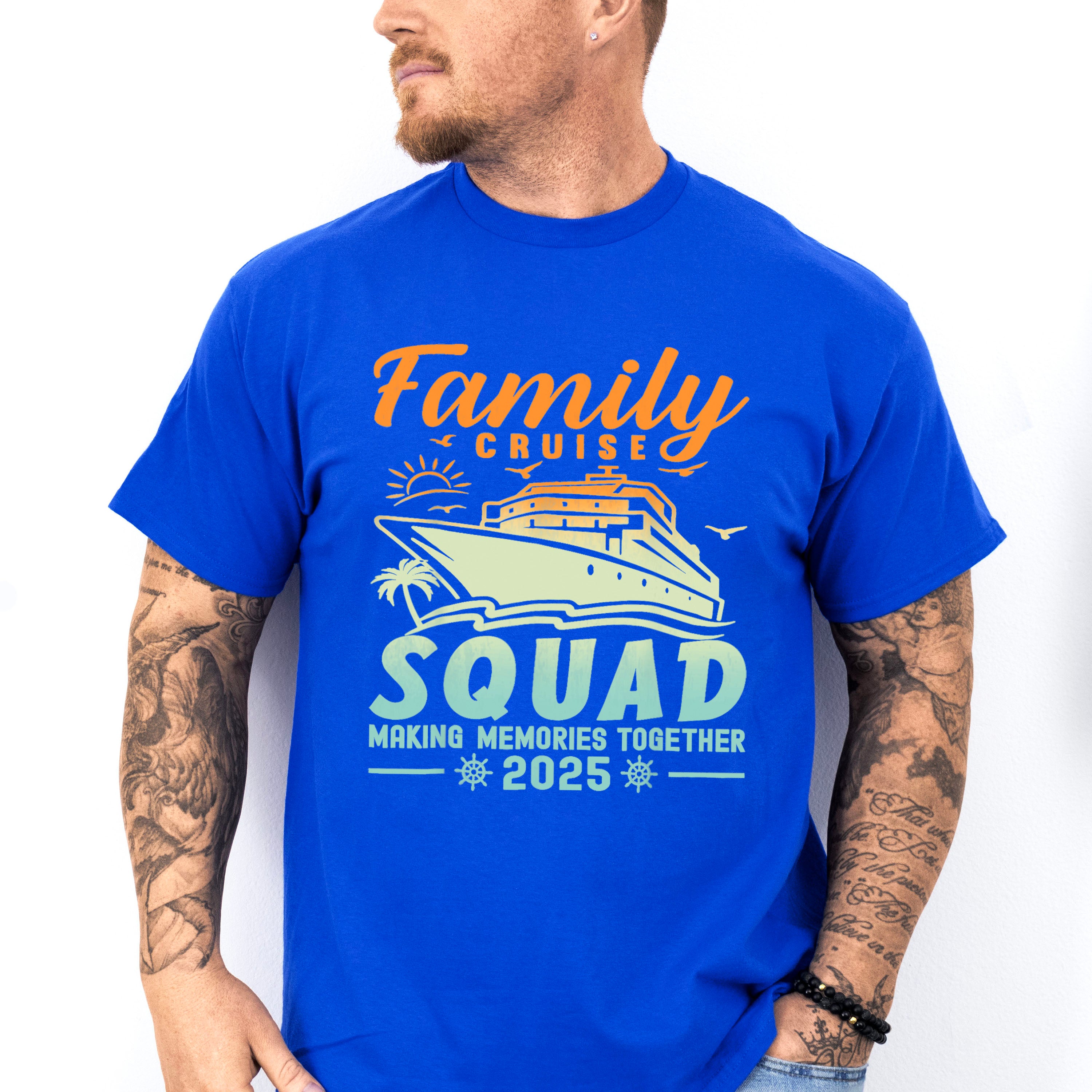 Family Cruise Squad Yellow &amp; Blue Gradient - Vacation Unisex Crewneck T-Shirt Sweatshirt Hoodie