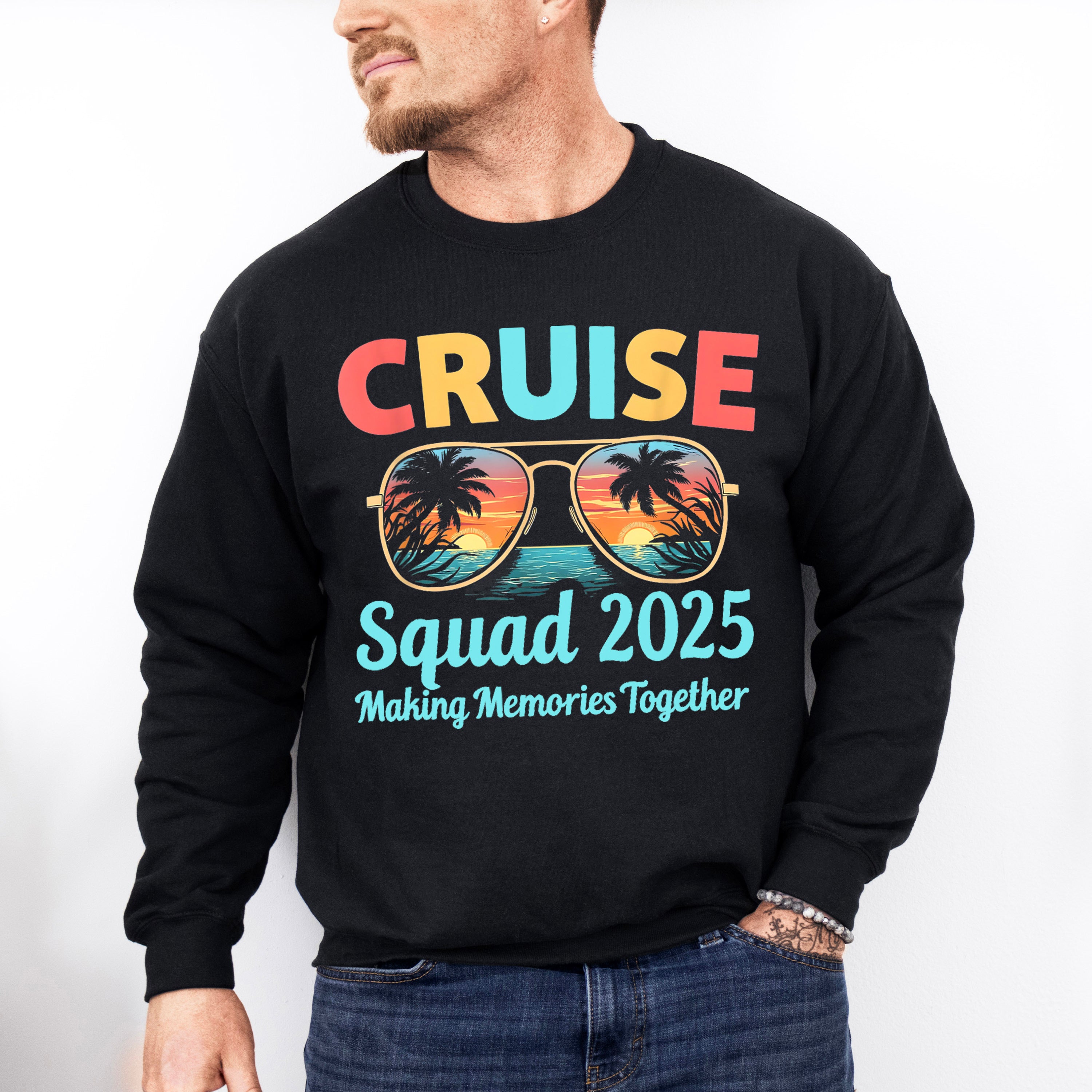 Cruise Squad 2025 Sunglasses - Vacation Unisex Crewneck T-Shirt Sweatshirt Hoodie