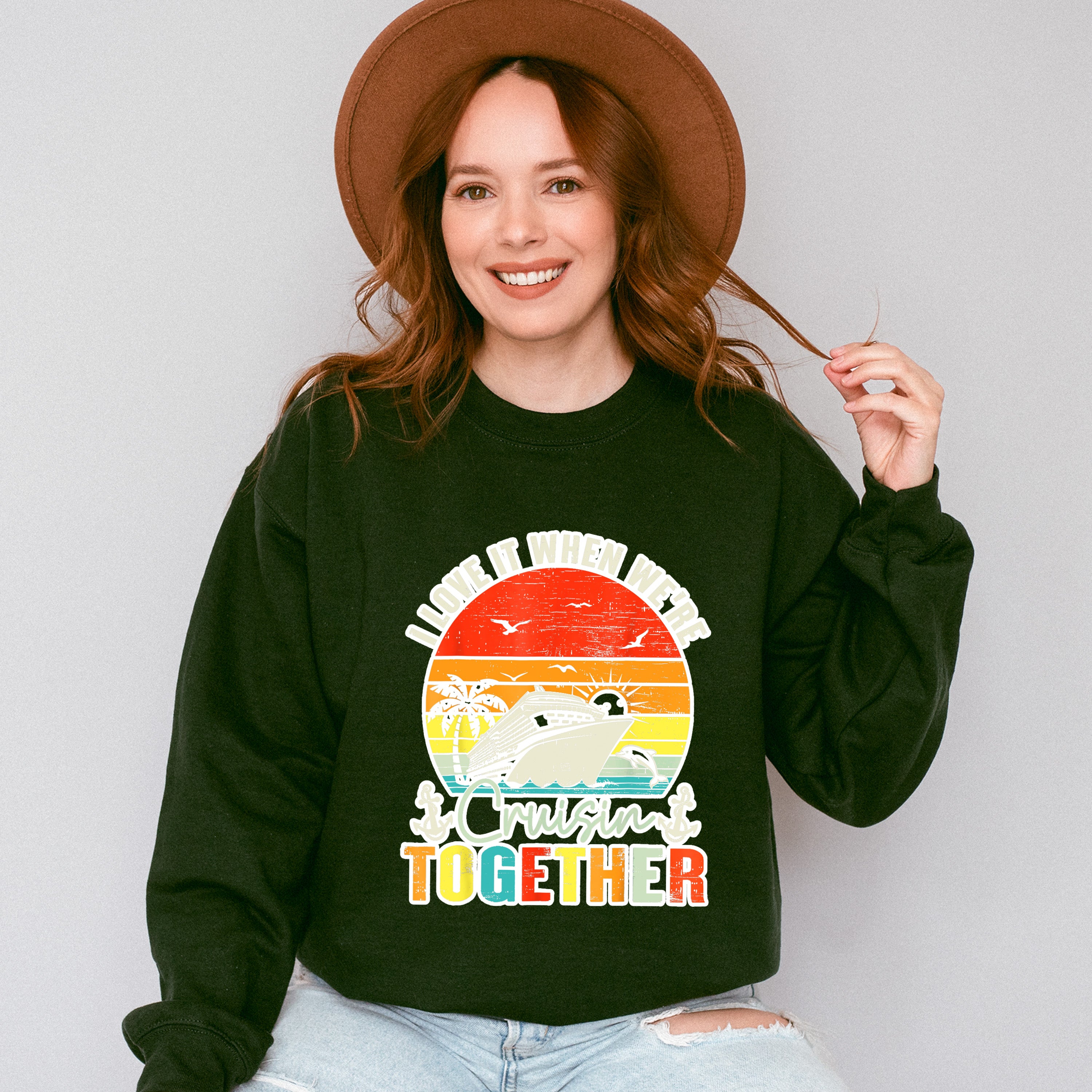 I Love It When We're Cruisin Together Sunset - Vacation Unisex Crewneck T-Shirt Sweatshirt Hoodie
