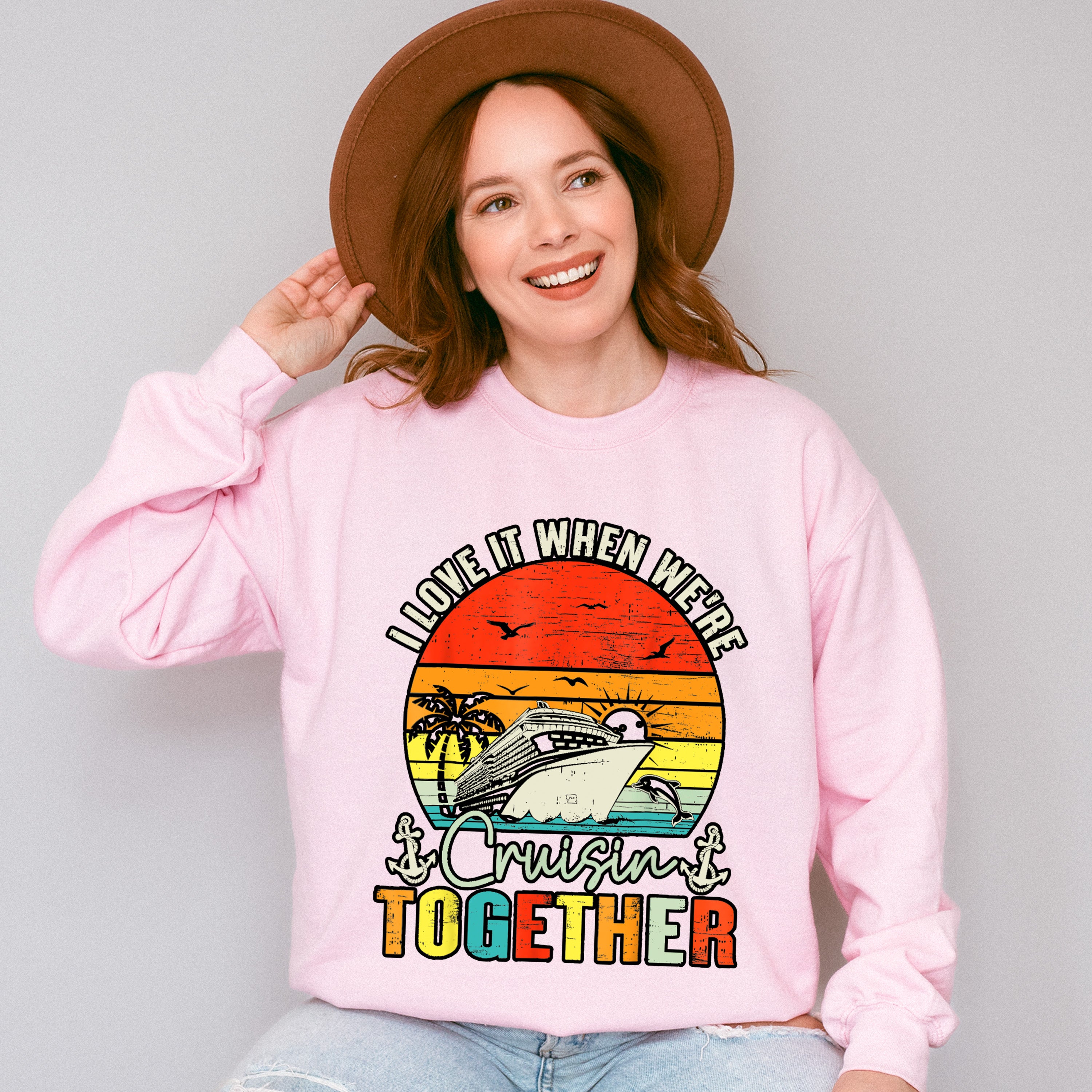 I Love It When We're Cruisin Together Sunset - Vacation Unisex Crewneck T-Shirt Sweatshirt Hoodie