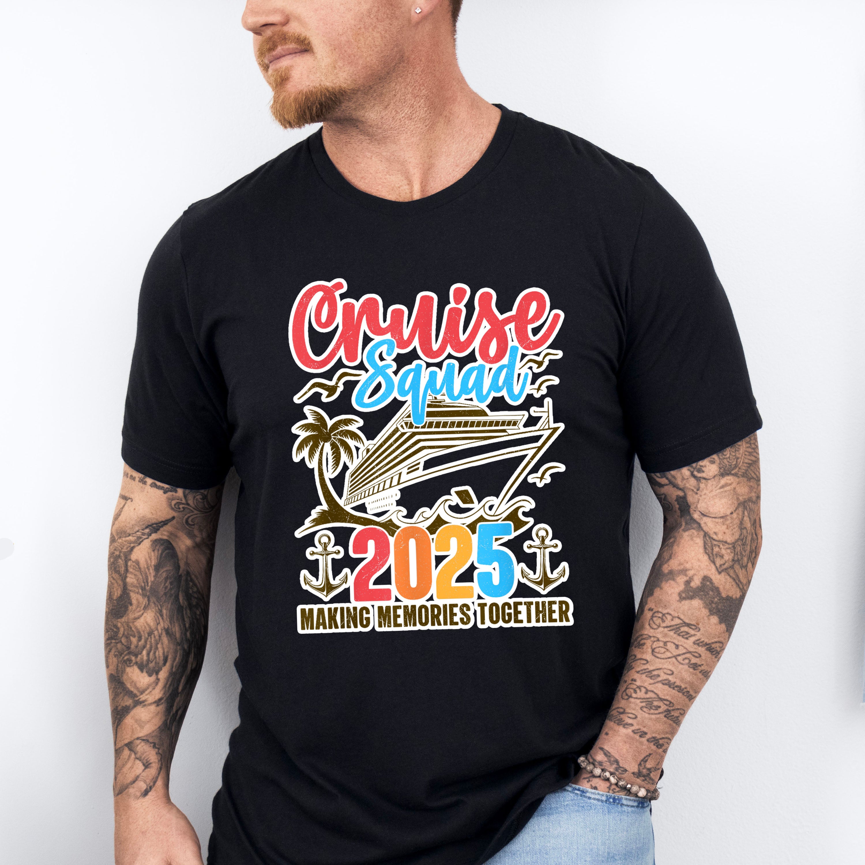 Cruise Squad 2025 Gold Design - Vacation Unisex Crewneck T-Shirt Sweatshirt Hoodie