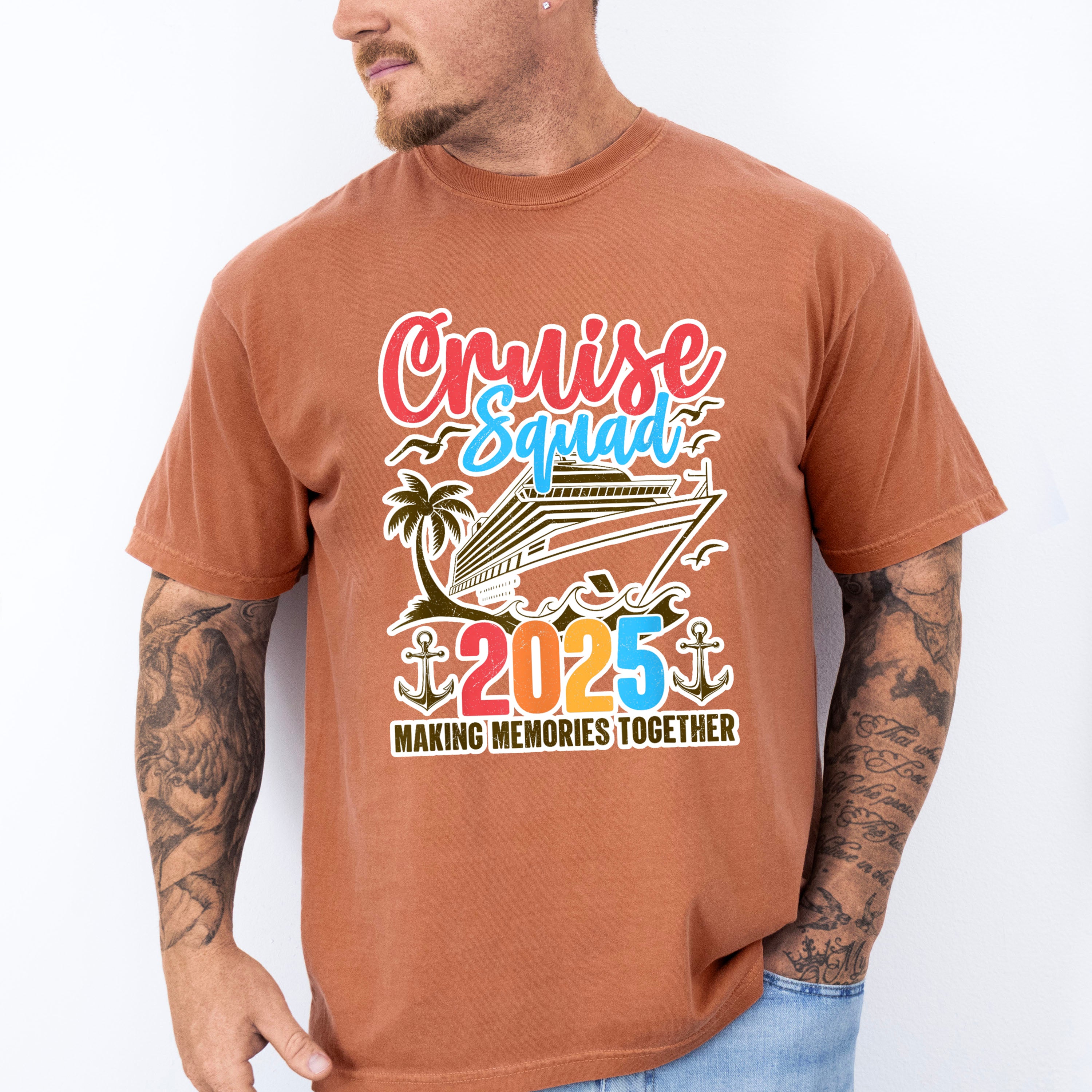 Cruise Squad 2025 Gold Design - Vacation Unisex Crewneck T-Shirt Sweatshirt Hoodie