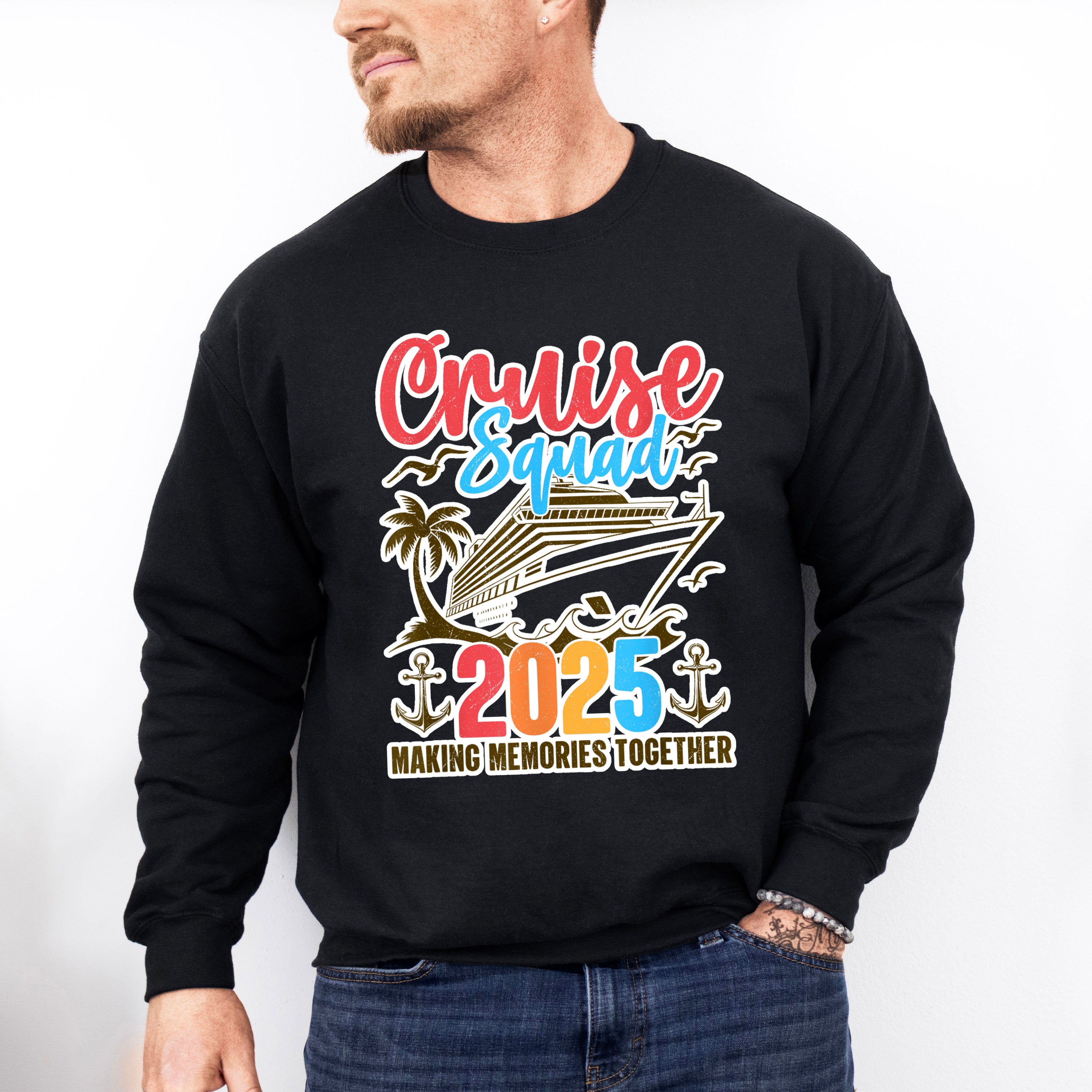 Cruise Squad 2025 Gold Design - Vacation Unisex Crewneck T-Shirt Sweatshirt Hoodie