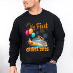 My First Cruise 2025 Balloons - Vacation Unisex Crewneck T-Shirt Sweatshirt Hoodie