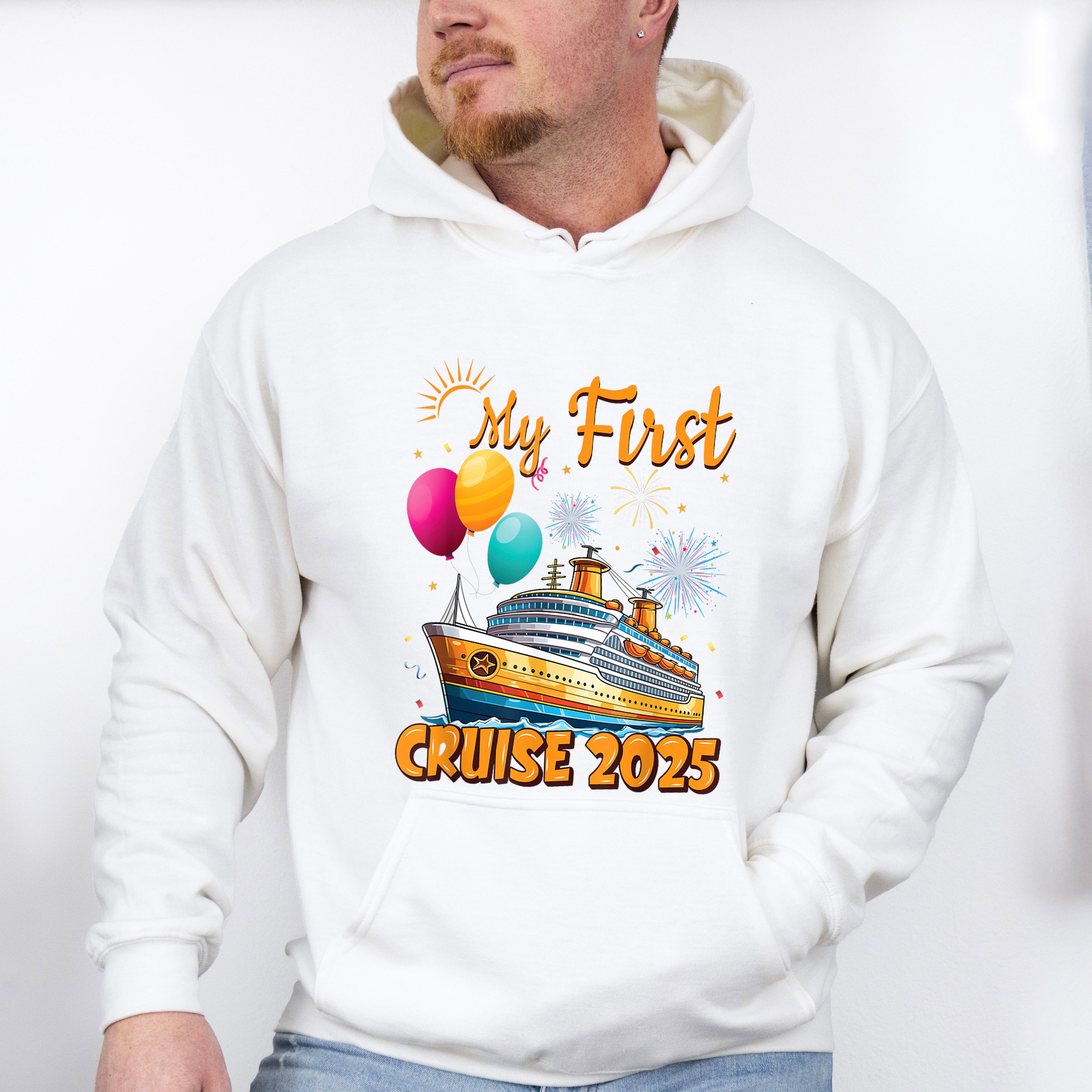 My First Cruise 2025 Balloons - Vacation Unisex Crewneck T-Shirt Sweatshirt Hoodie