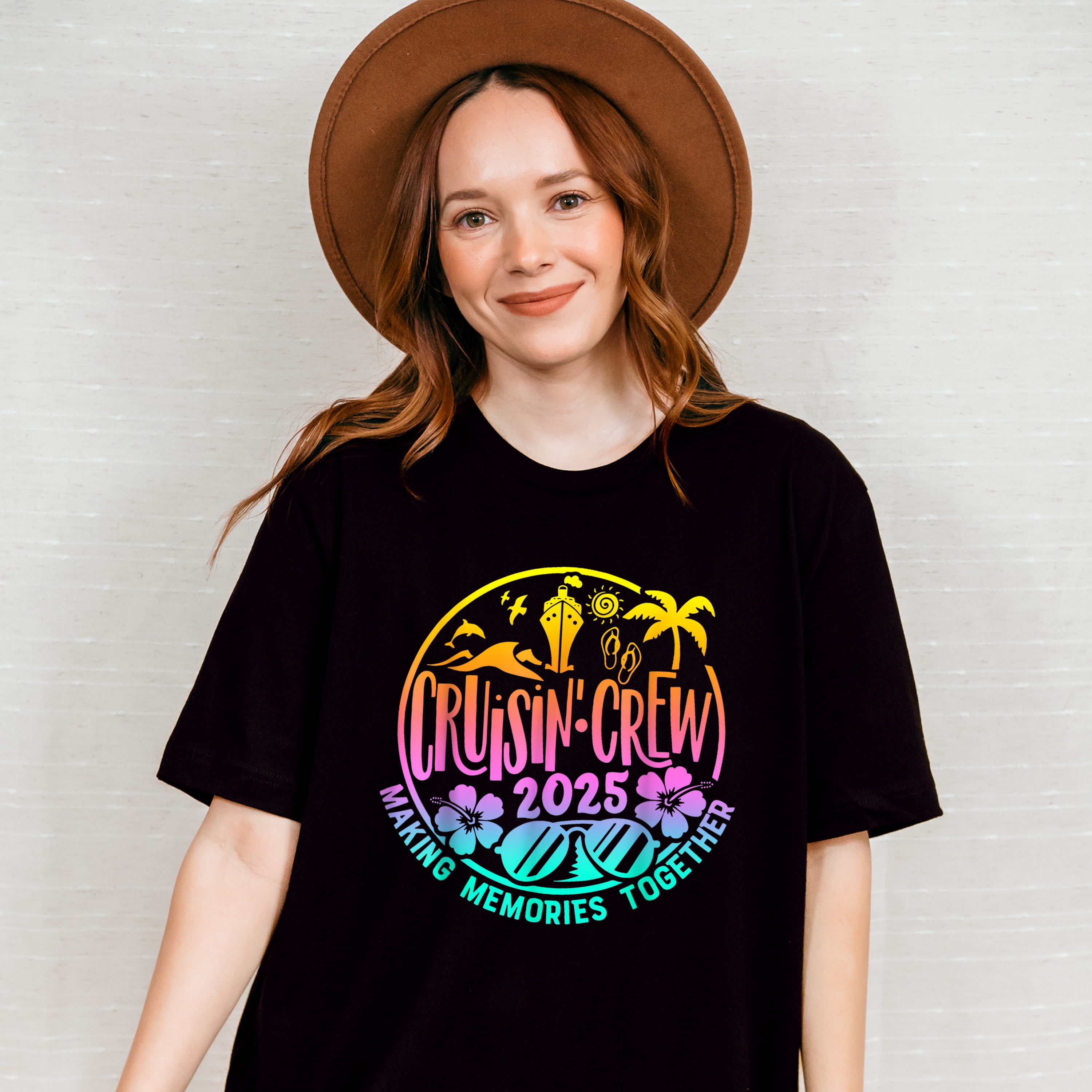 Cruisin' Crew 2025 Circular Design - Vacation Unisex Crewneck T-Shirt Sweatshirt Hoodie