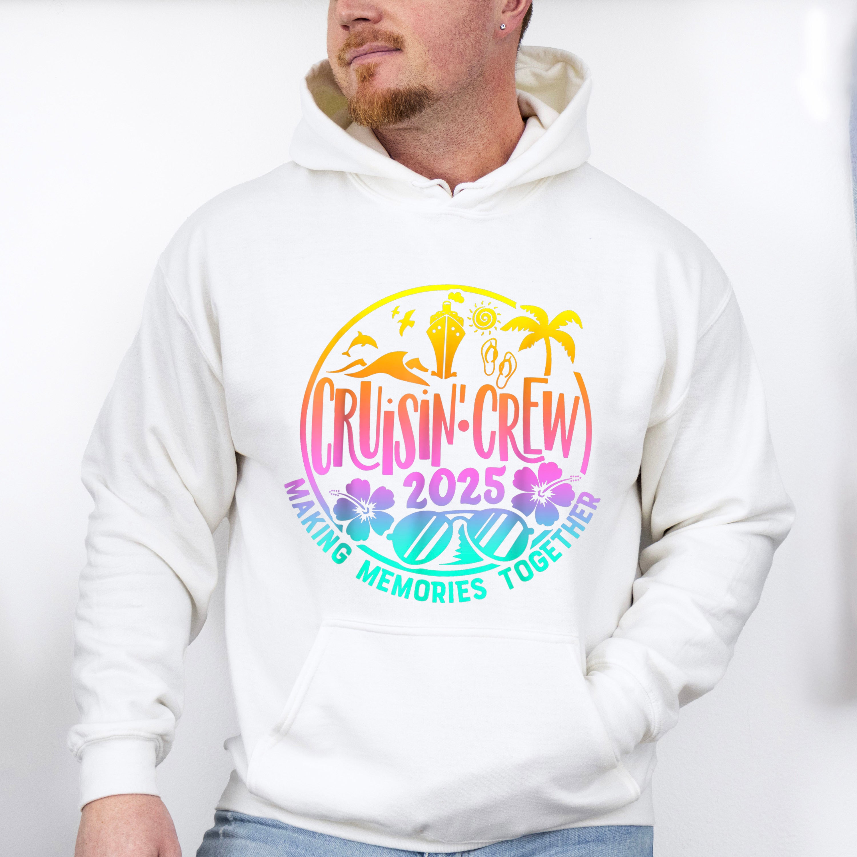 Cruisin' Crew 2025 Circular Design - Vacation Unisex Crewneck T-Shirt Sweatshirt Hoodie