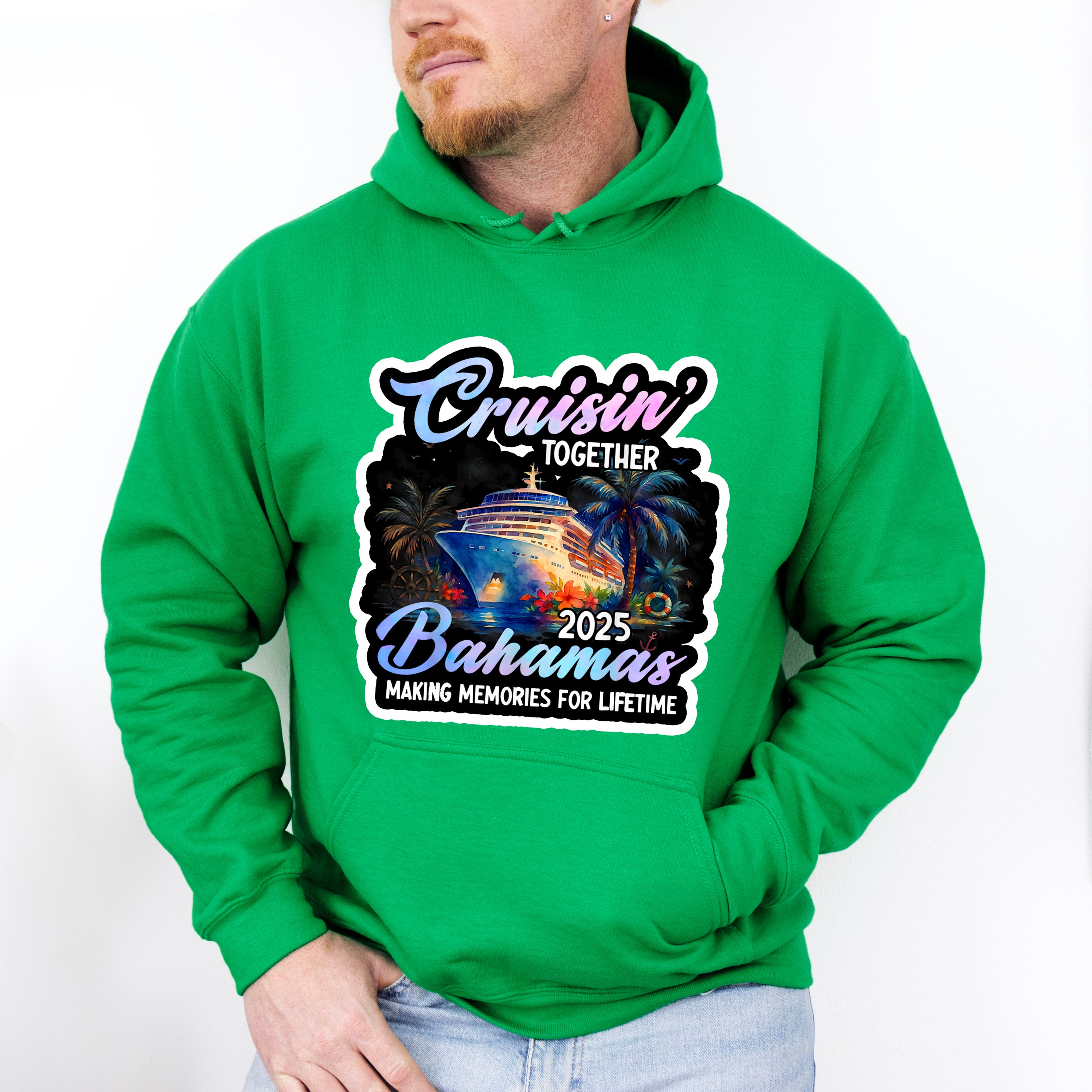Cruisin' Together 2025 Bahamas Night Design - Vacation Unisex Crewneck T-Shirt Sweatshirt Hoodie