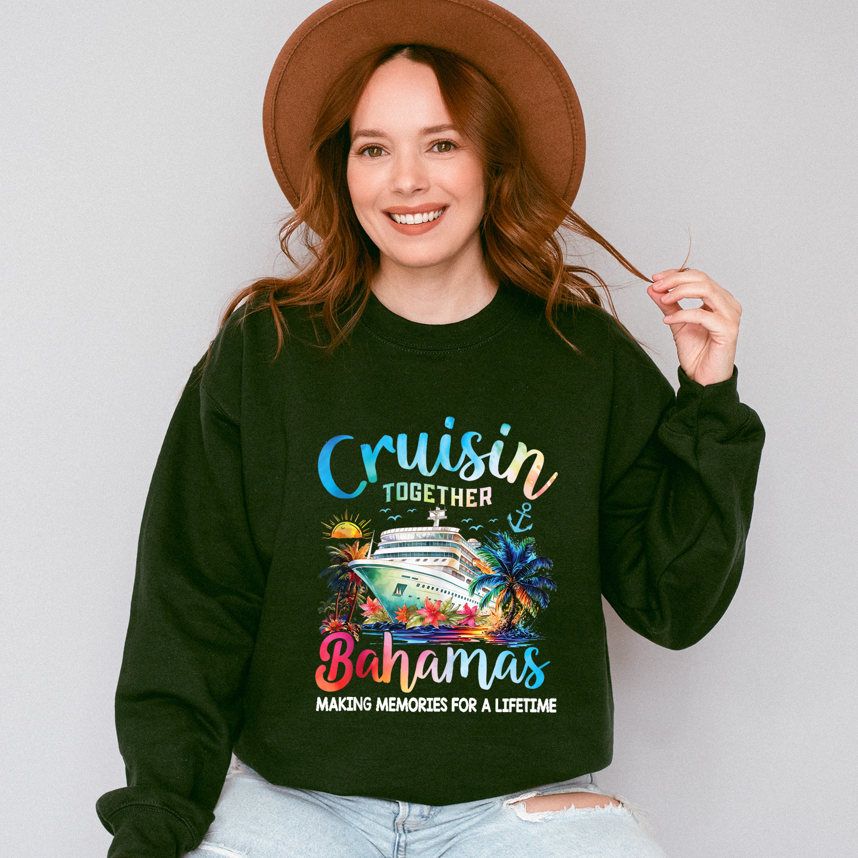 Cruisin' Toget Bahamas Sunset Design - Vacation Unisex Crewneck T-Shirt Sweatshirt Hoodie