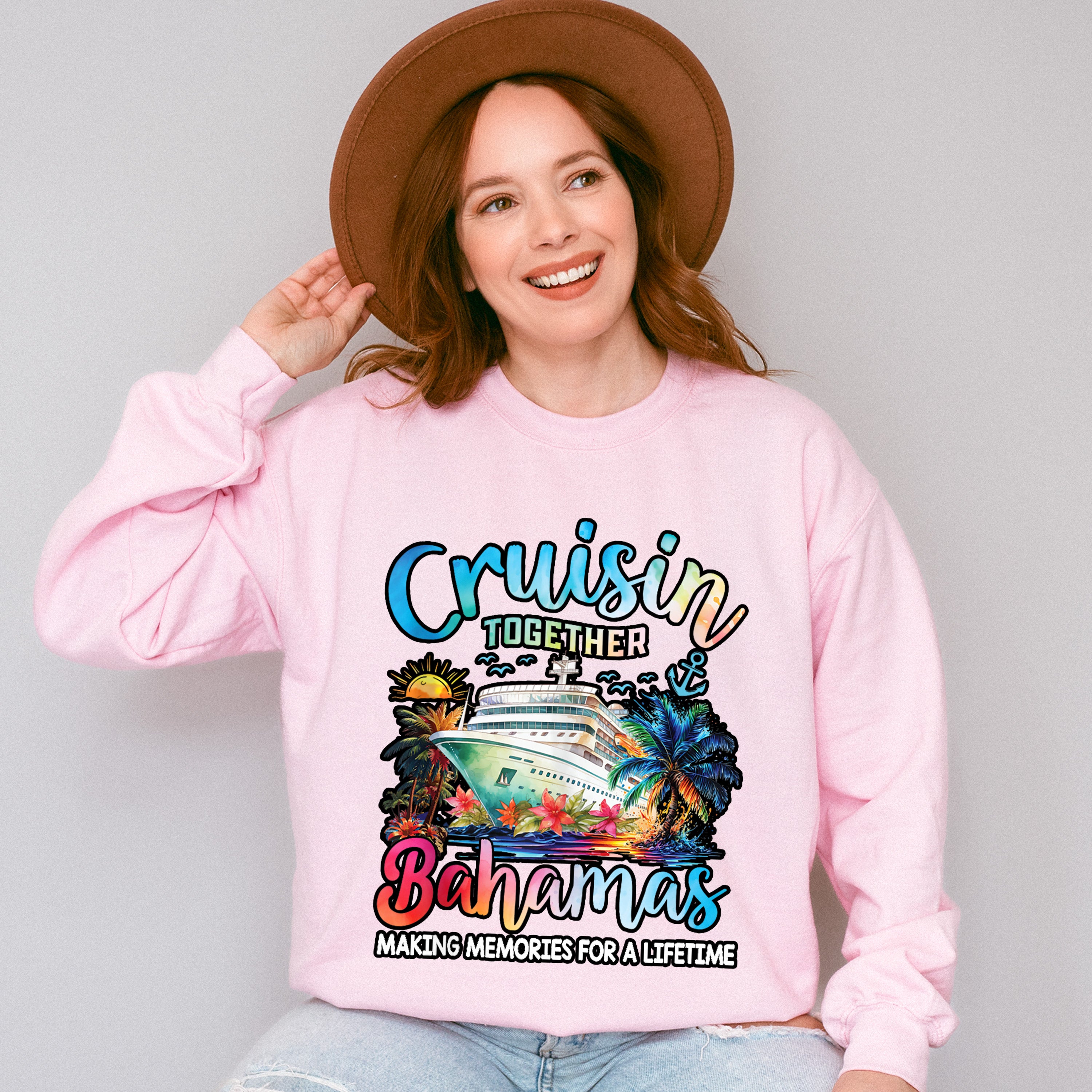Cruisin' Toget Bahamas Sunset Design - Vacation Unisex Crewneck T-Shirt Sweatshirt Hoodie