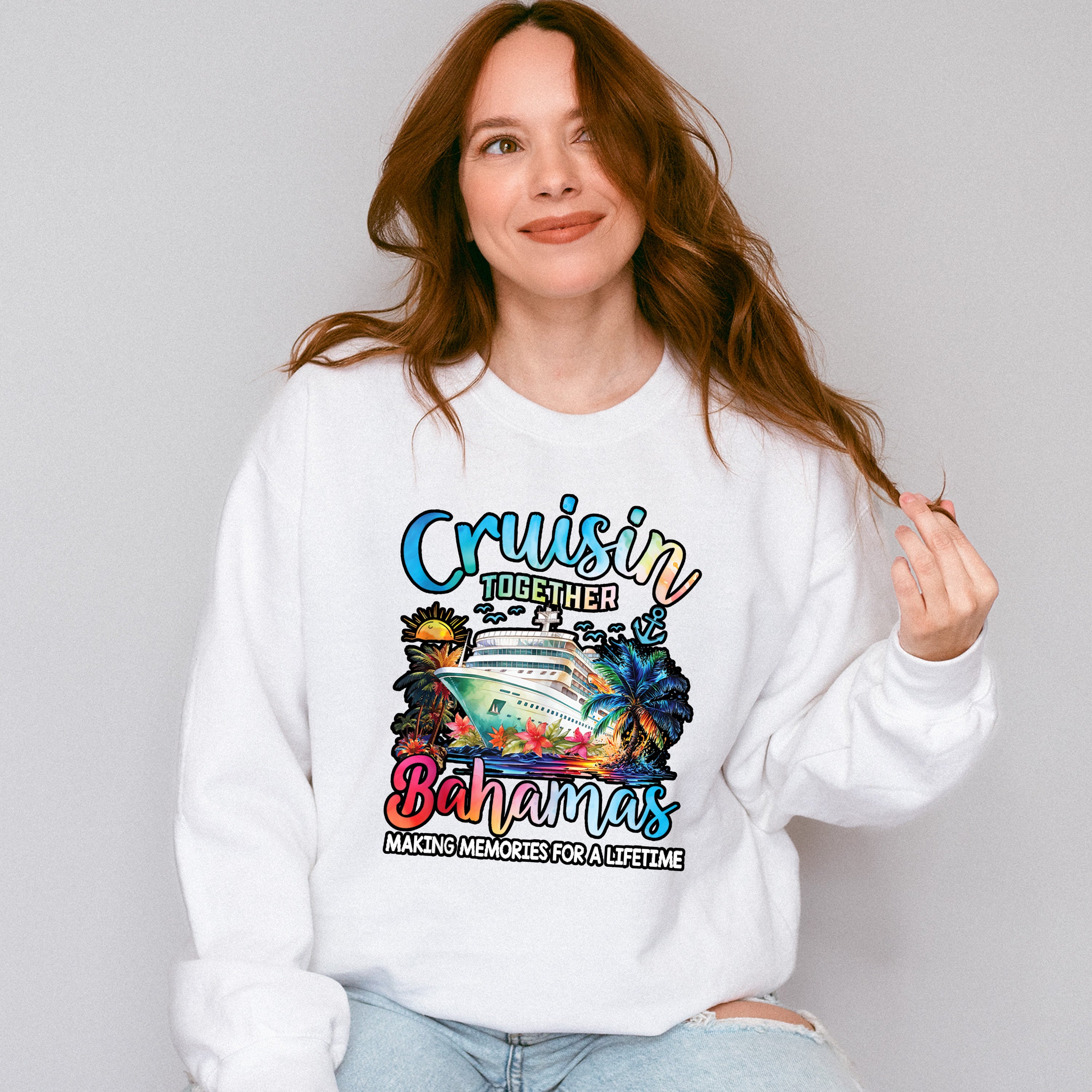 Cruisin' Toget Bahamas Sunset Design - Vacation Unisex Crewneck T-Shirt Sweatshirt Hoodie