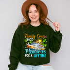 Family Cruise 2025 Trees And Sunset - Vacation Unisex Crewneck T-Shirt Sweatshirt Hoodie