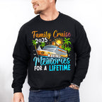 Family Cruise 2025 Trees And Sunset - Vacation Unisex Crewneck T-Shirt Sweatshirt Hoodie